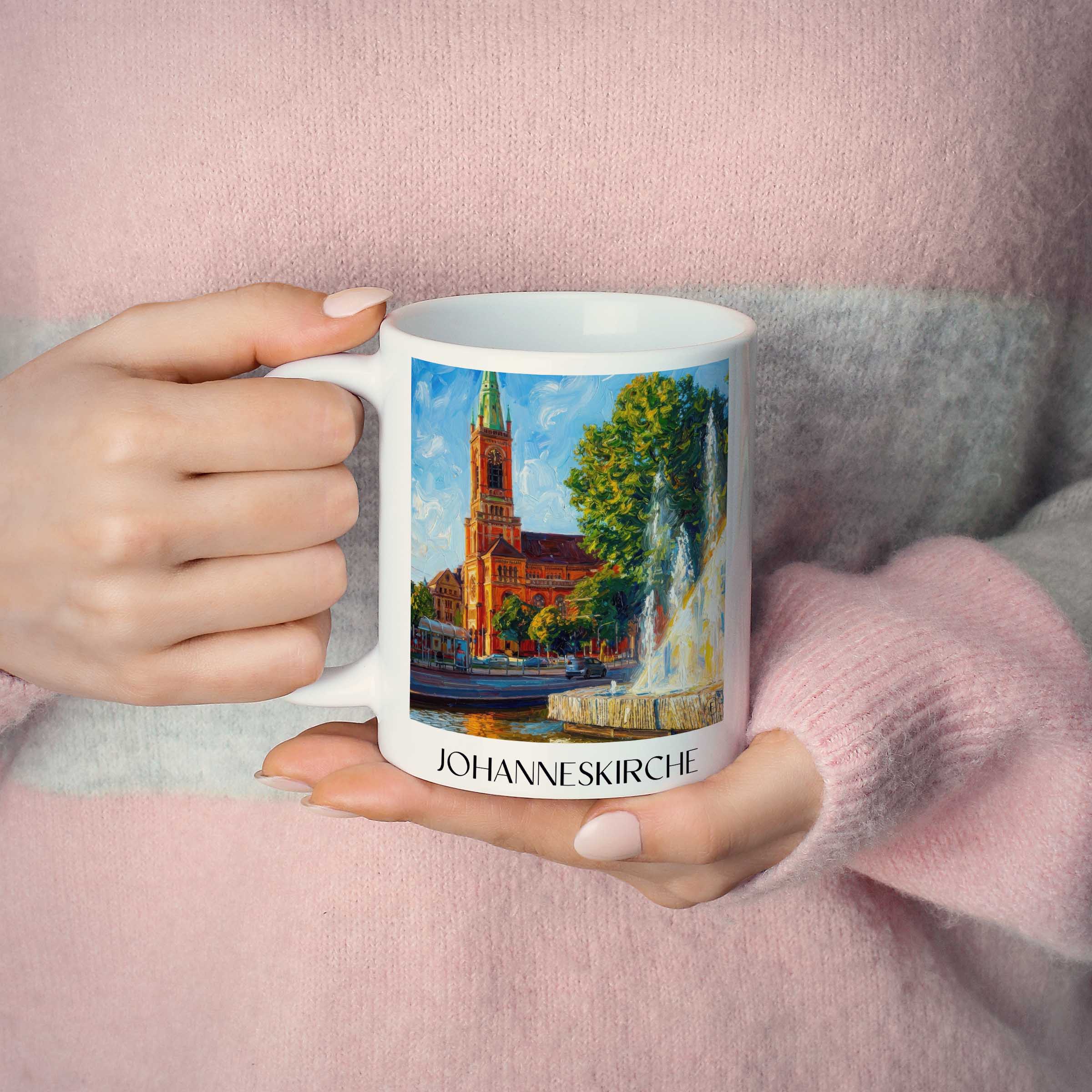 johanneskirche-düsseldorf-deutschland-kaffeebecher-oil-painting-oelgemaelde