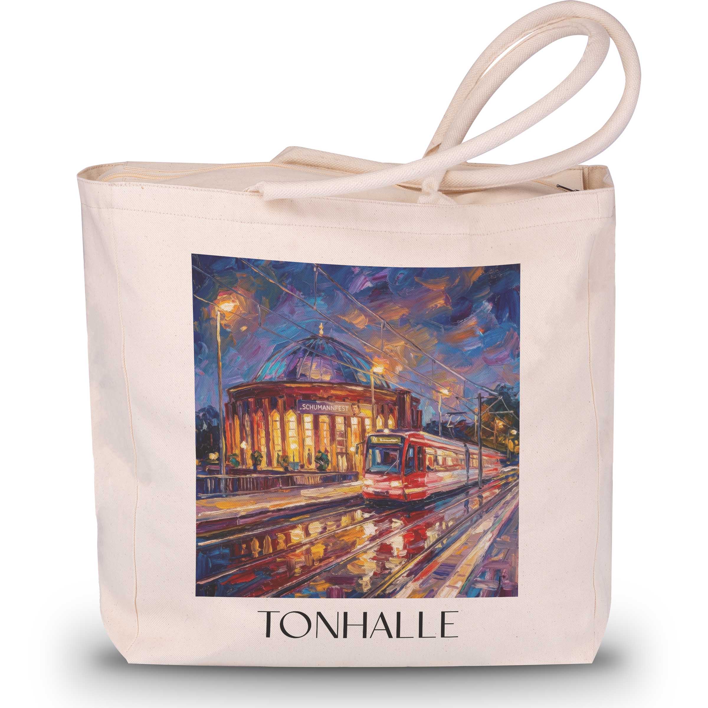 Tonhalle Shopping Tasche - Düsseldorf - Deutschland Tote Bag - Einkaufstasche im Ölgemälde Stil