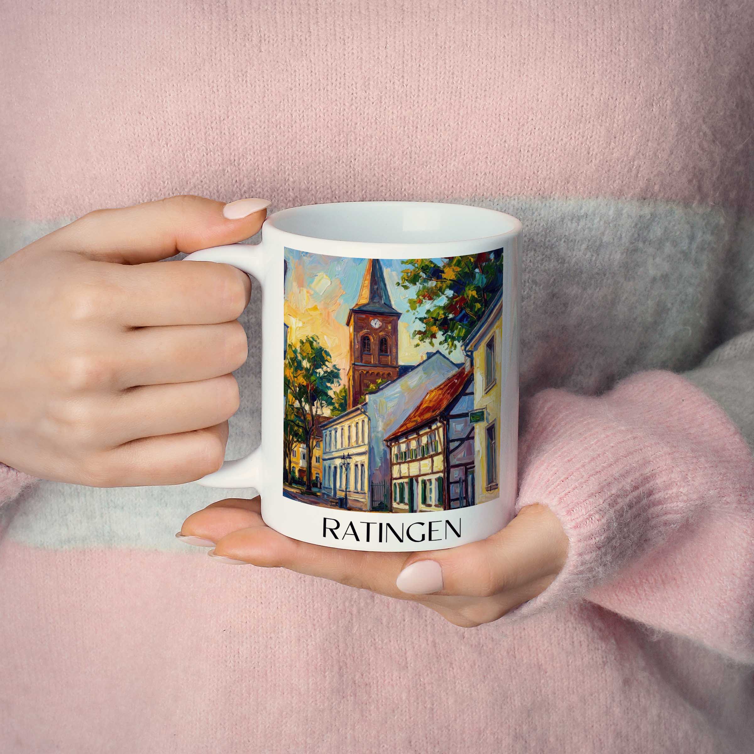 ratingen-deutschland-kaffeebecher-oil-painting-oelgemaelde