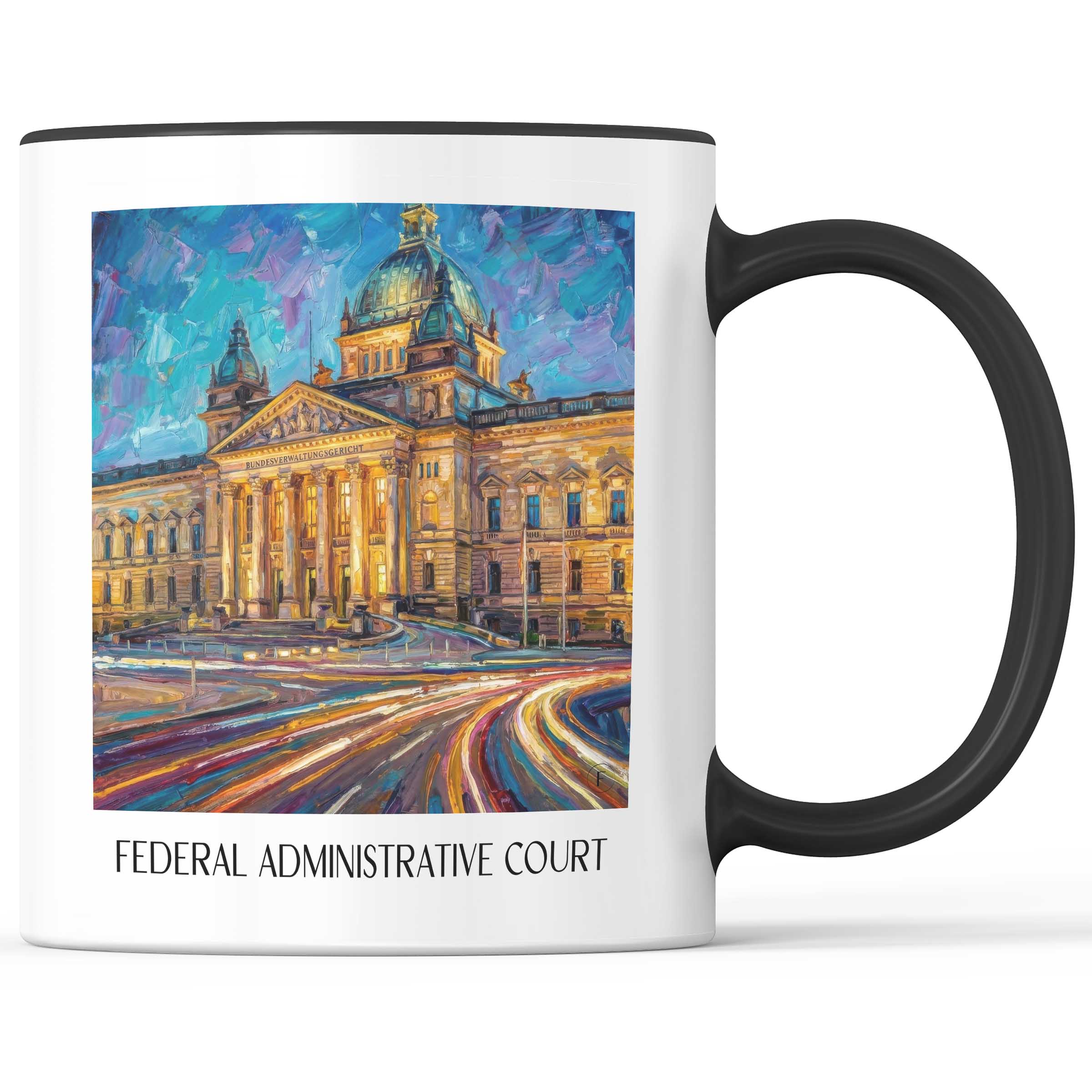 Bundesverwaltungsgericht Kaffeebecher - Leipzig - Deutschland Becher - Kaffeetasse im Ölgemälde Stil