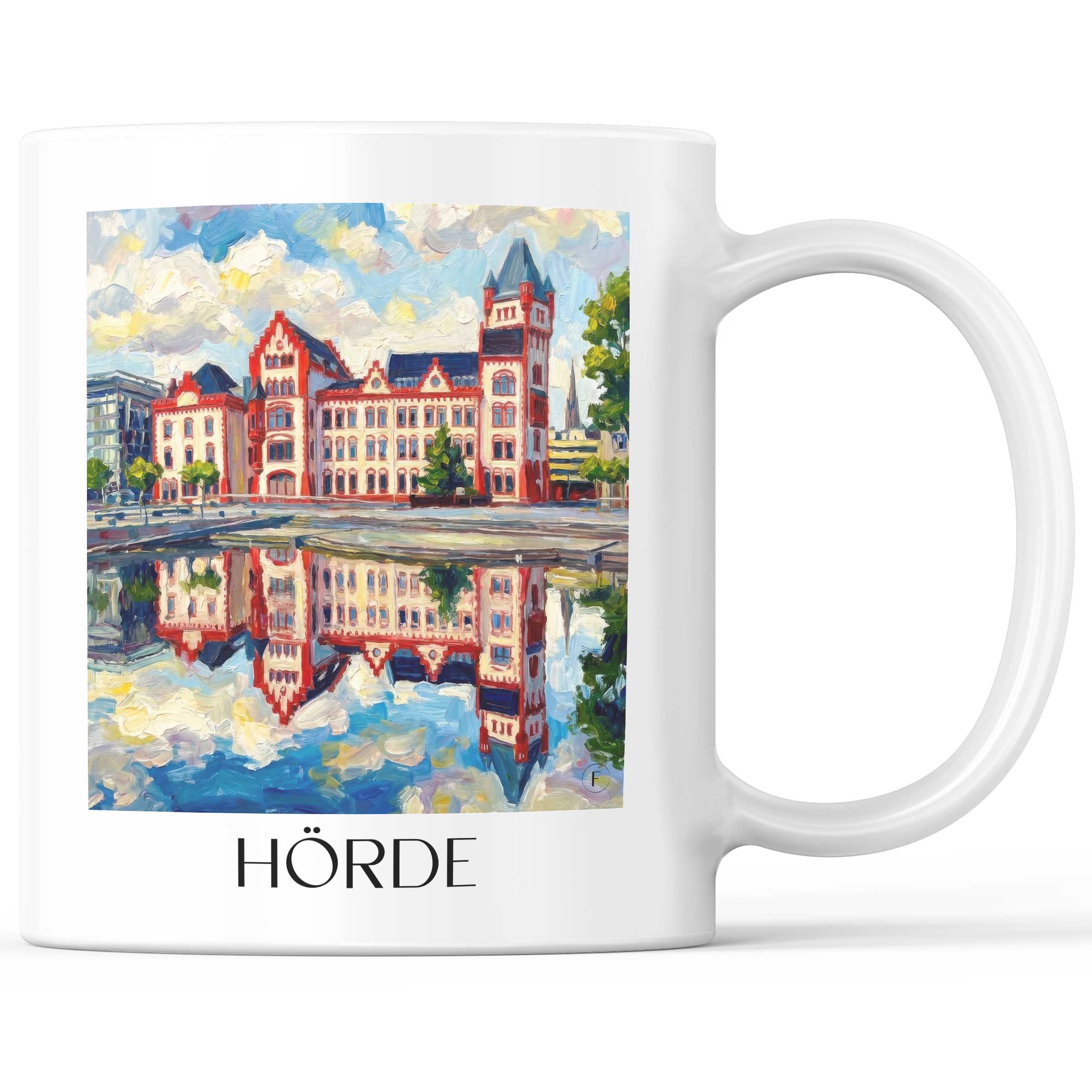 Hörde Kaffeebecher - Dortmund - Deutschland Becher - Kaffeetasse im Ölgemälde Stil