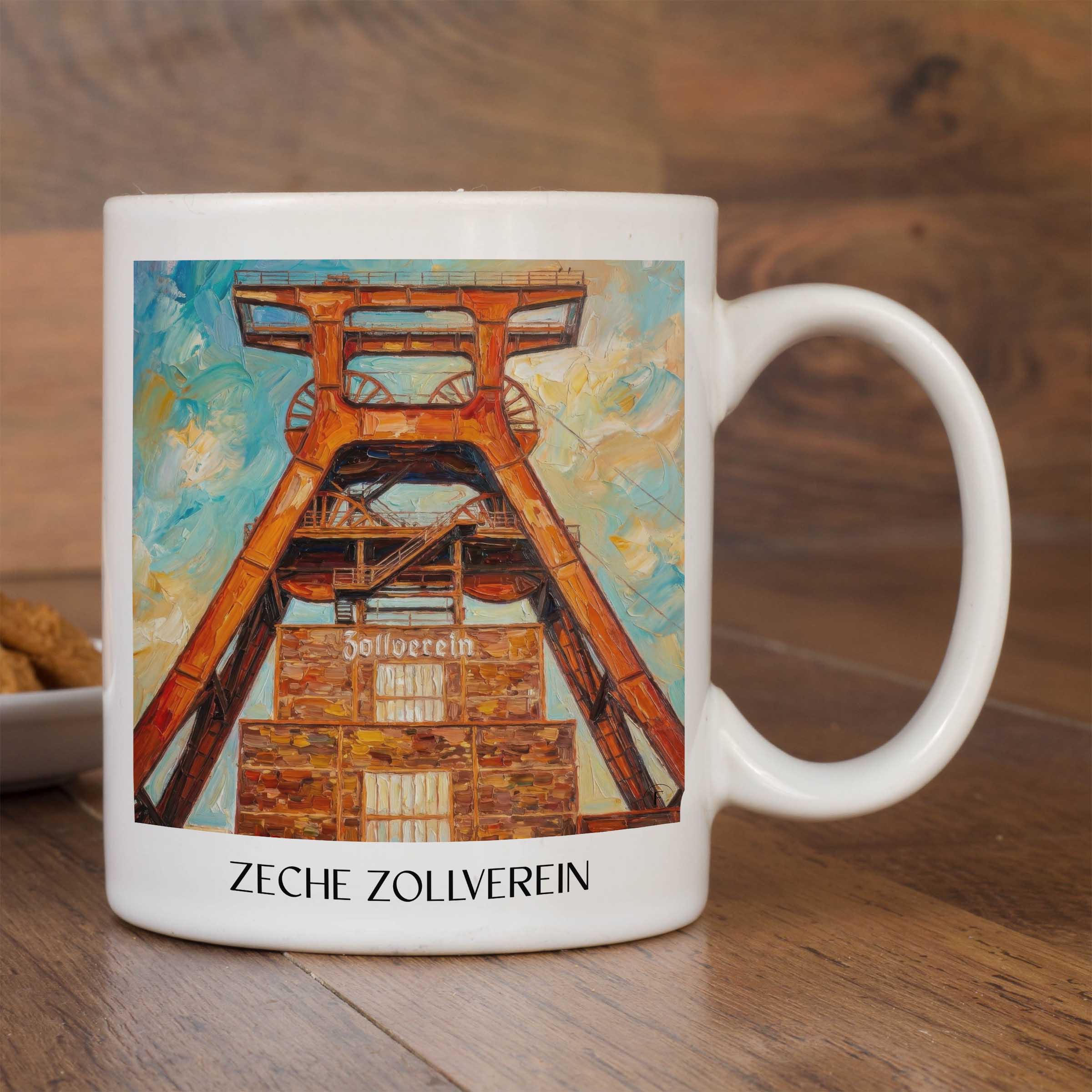 zeche-zollverein-essen-deutschland-kaffeebecher-oil-painting-oelgemaelde