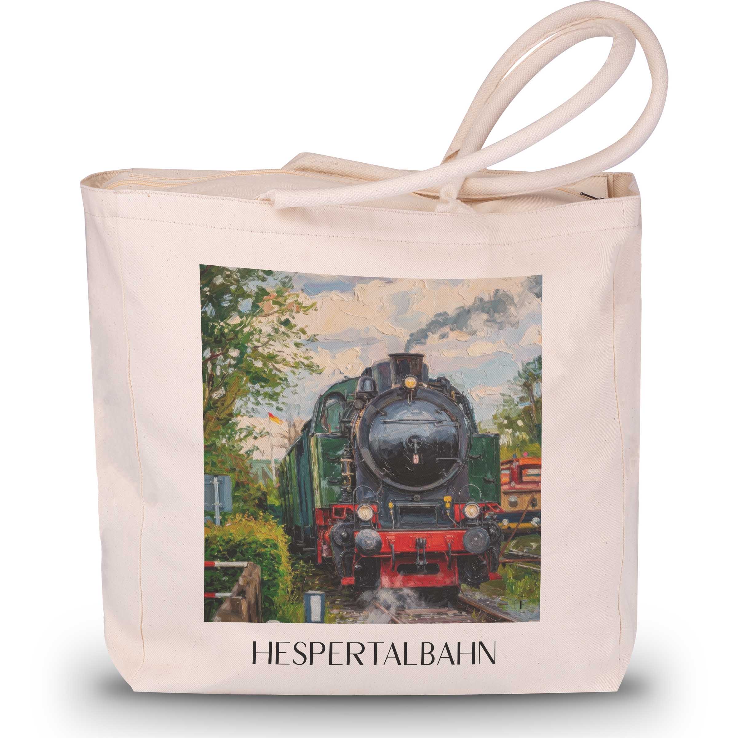 hespertalbahn-essen-deutschland-einkaufstasche-oil-painting-oelgemaelde