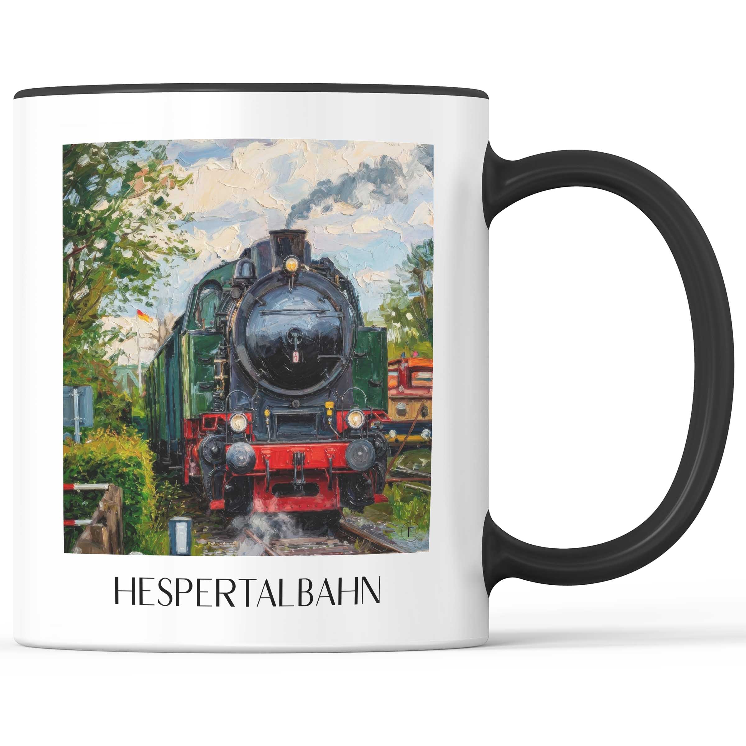 Hespertalbahn Kaffeebecher - Essen - Deutschland Becher - Kaffeetasse im Ölgemälde Stil