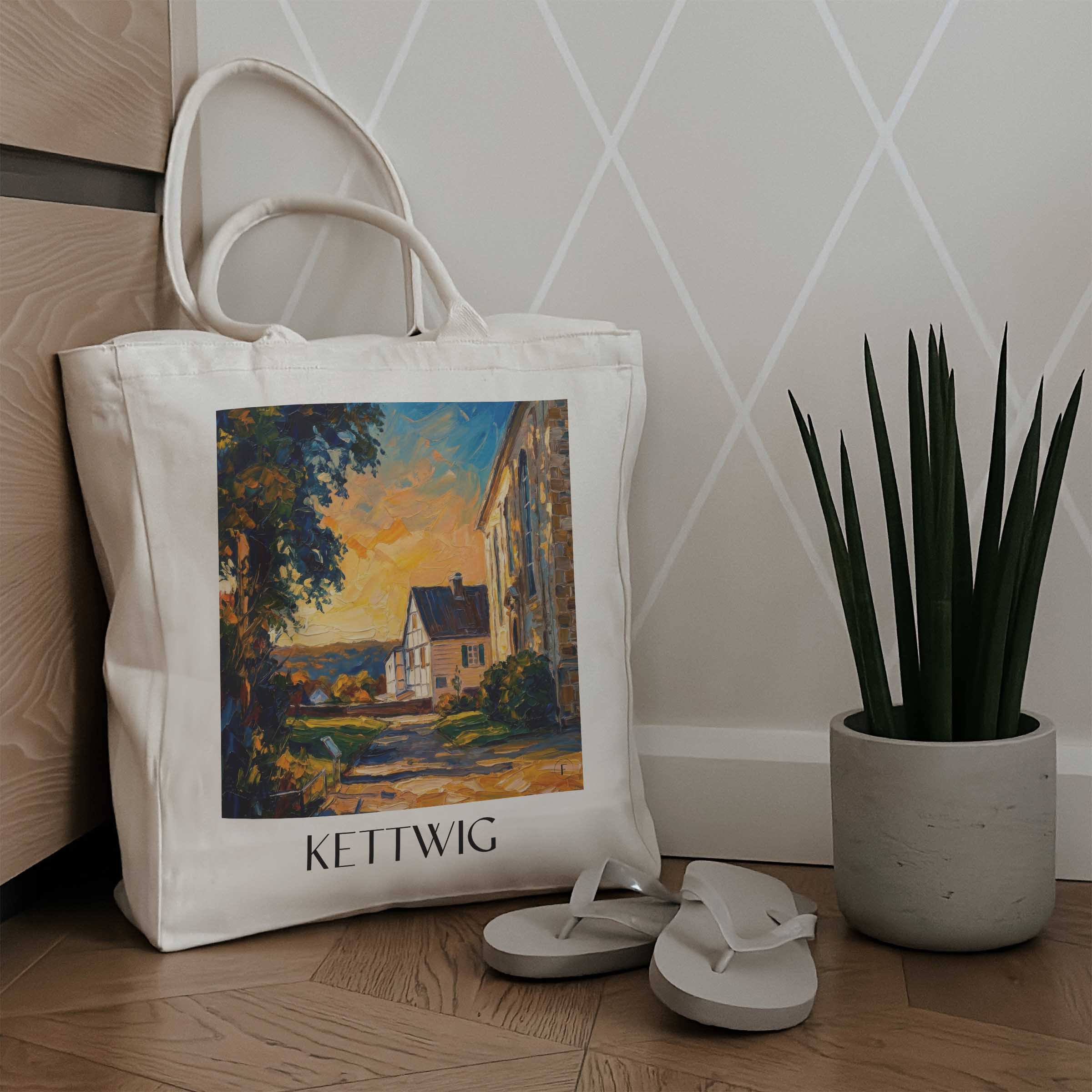 kettwig-essen-deutschland-einkaufstasche-oil-painting-oelgemaelde