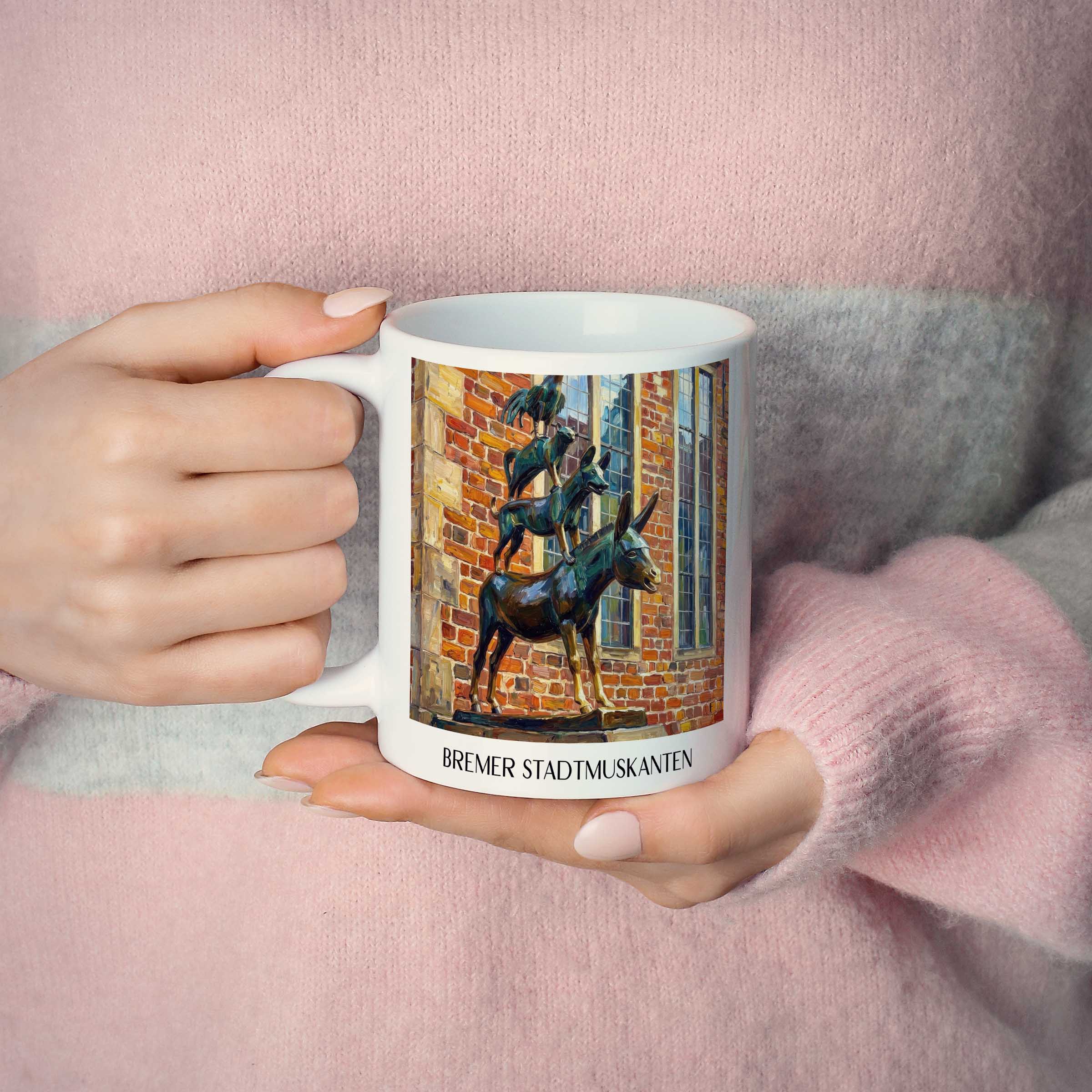 bremer-stadtmuskanten-deutschland-kaffeebecher-oil-painting-oelgemaelde