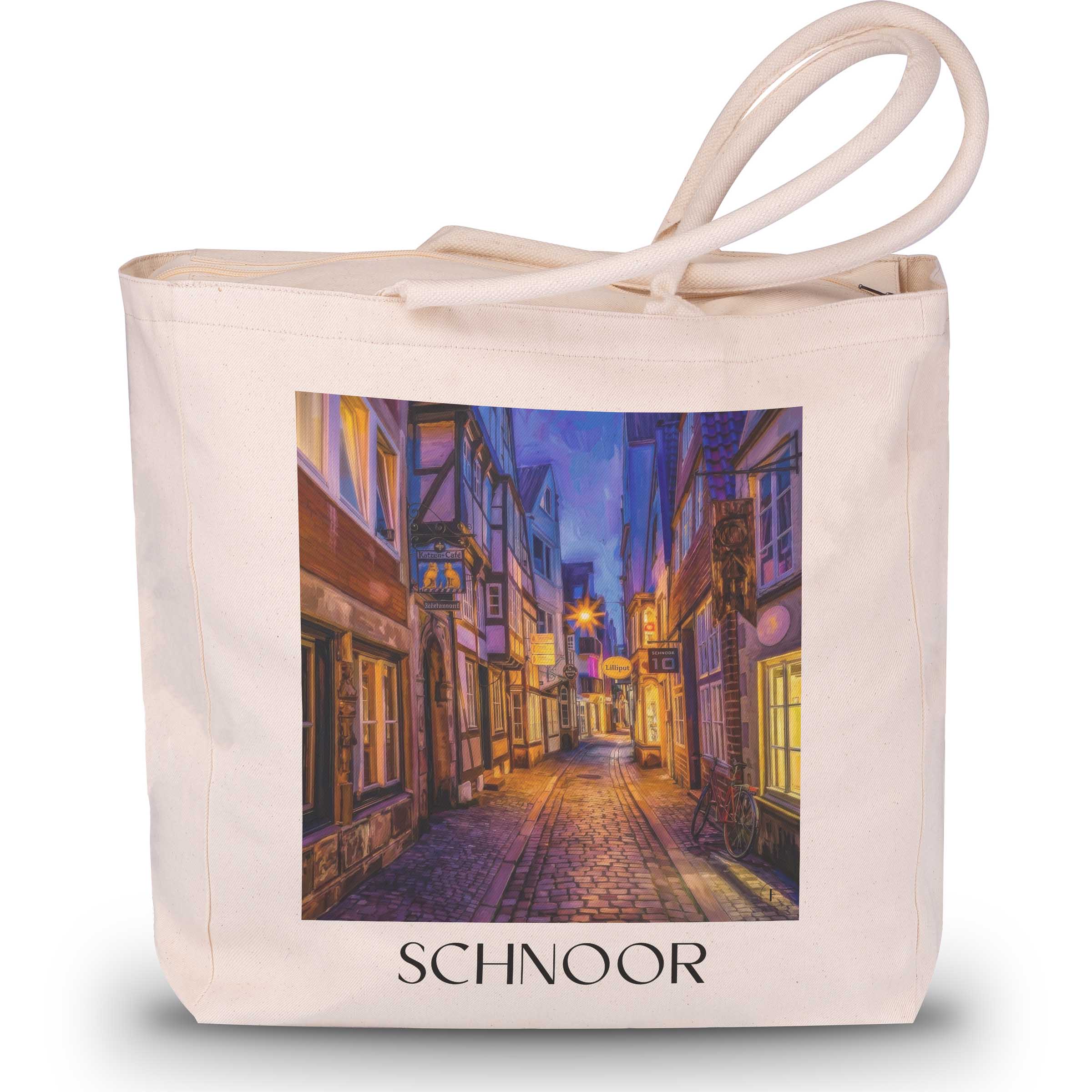 schnoor-bremen-deutschland-einkaufstasche-oil-painting-oelgemaelde