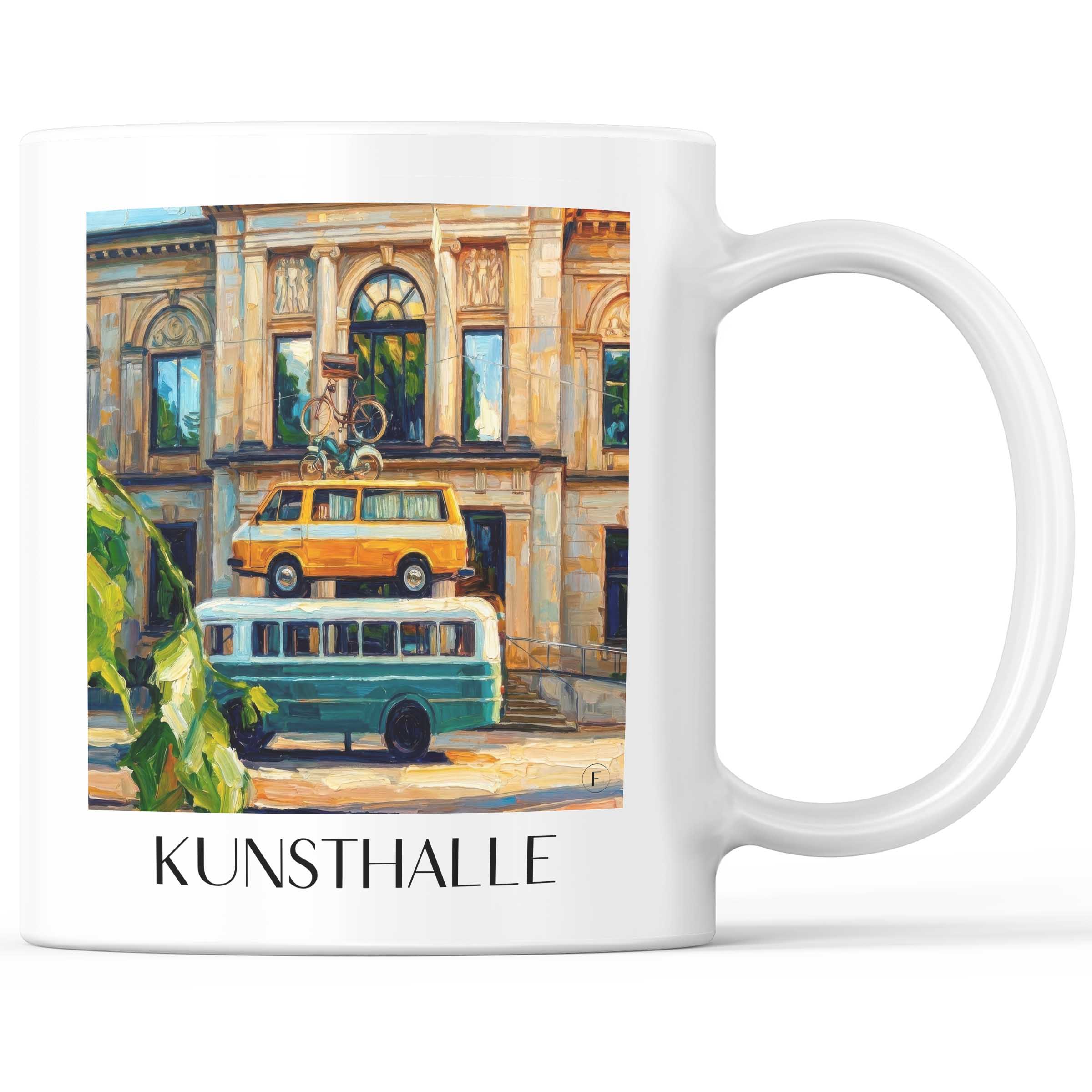 Kunsthalle Kaffeebecher - Bremen - Deutschland Becher - Kaffeetasse im Ölgemälde Stil