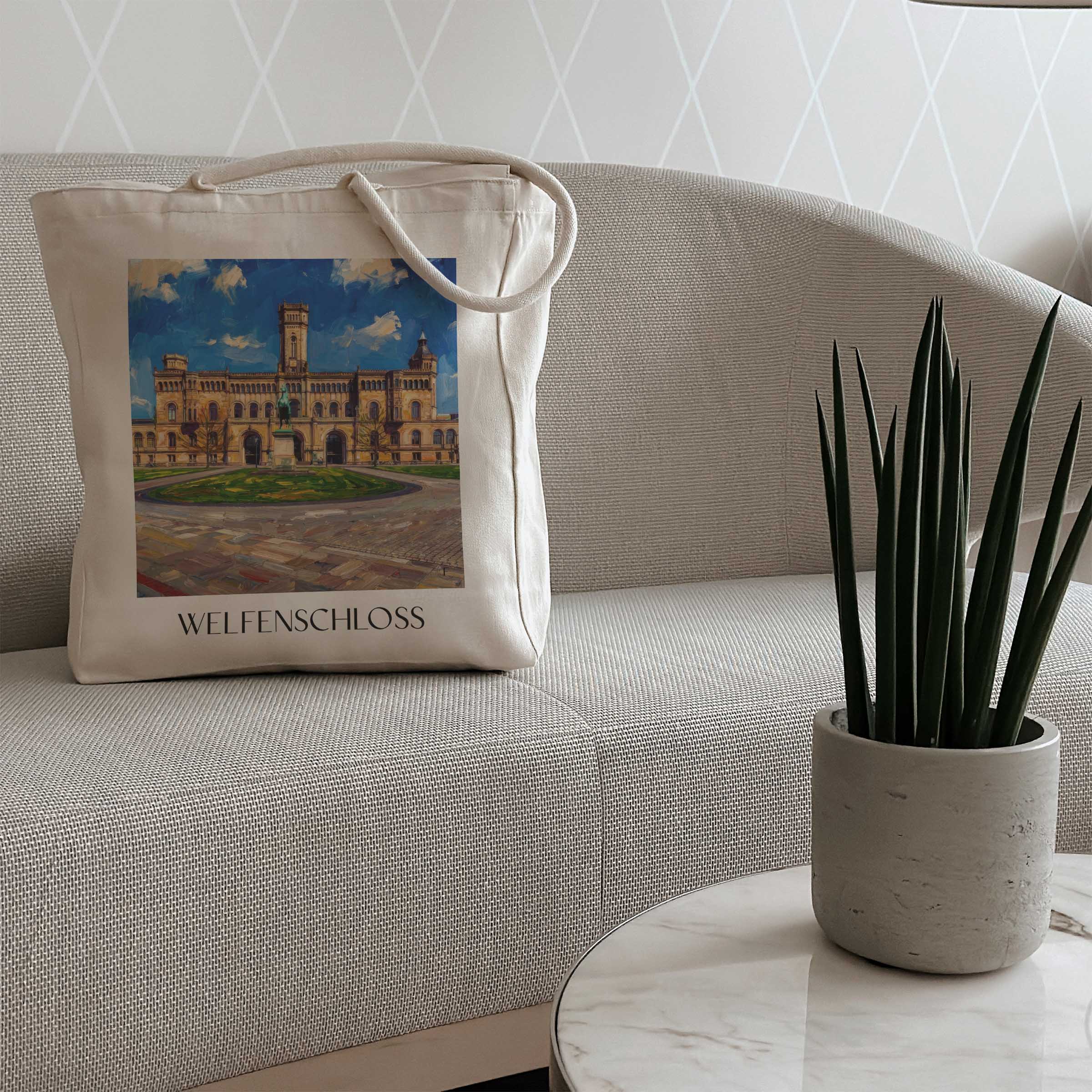 welfenschloss-hannover-deutschland-einkaufstasche-oil-painting-oelgemaelde