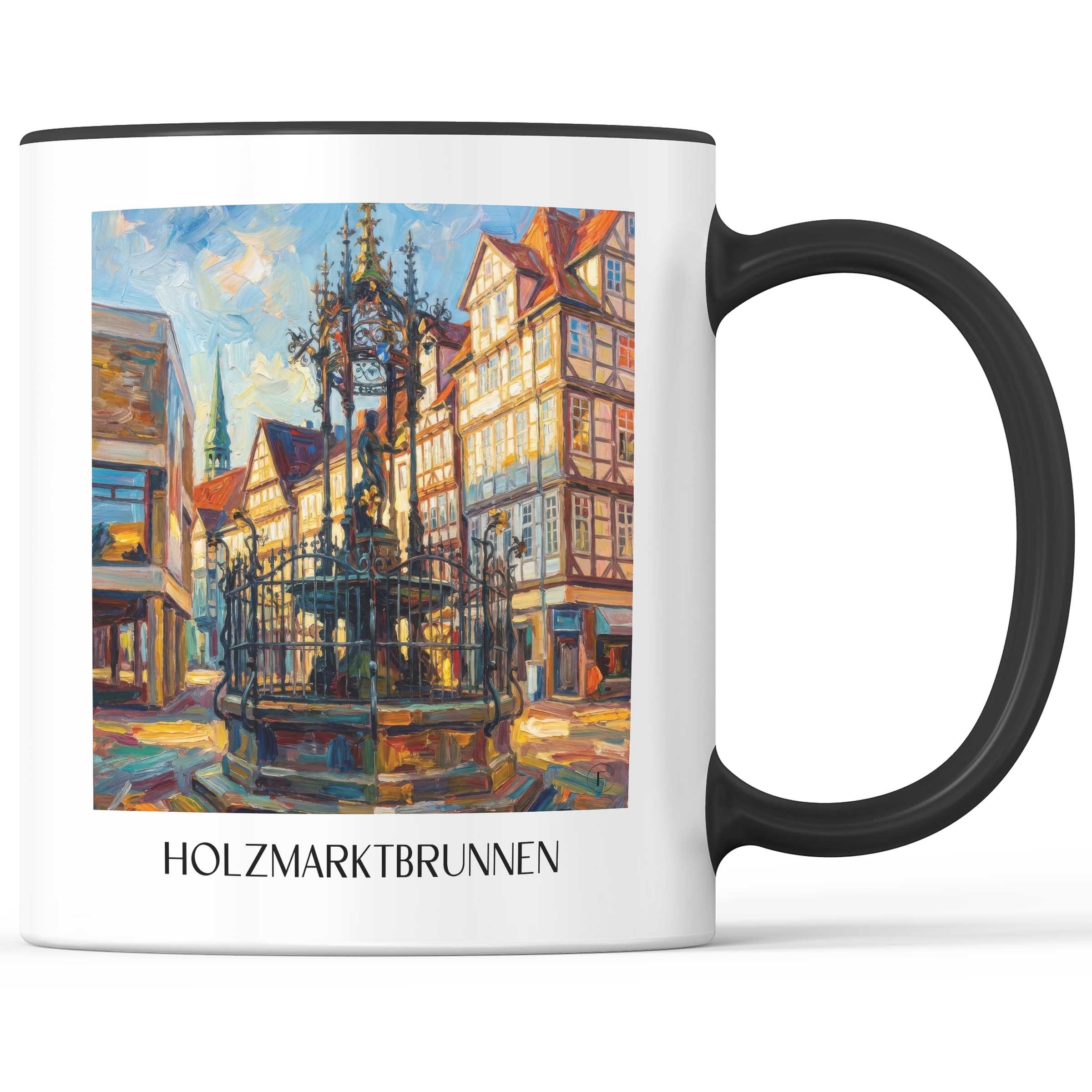holzmarktbrunnen-hannover-deutschland-kaffeebecher-oil-painting-oelgemaelde
