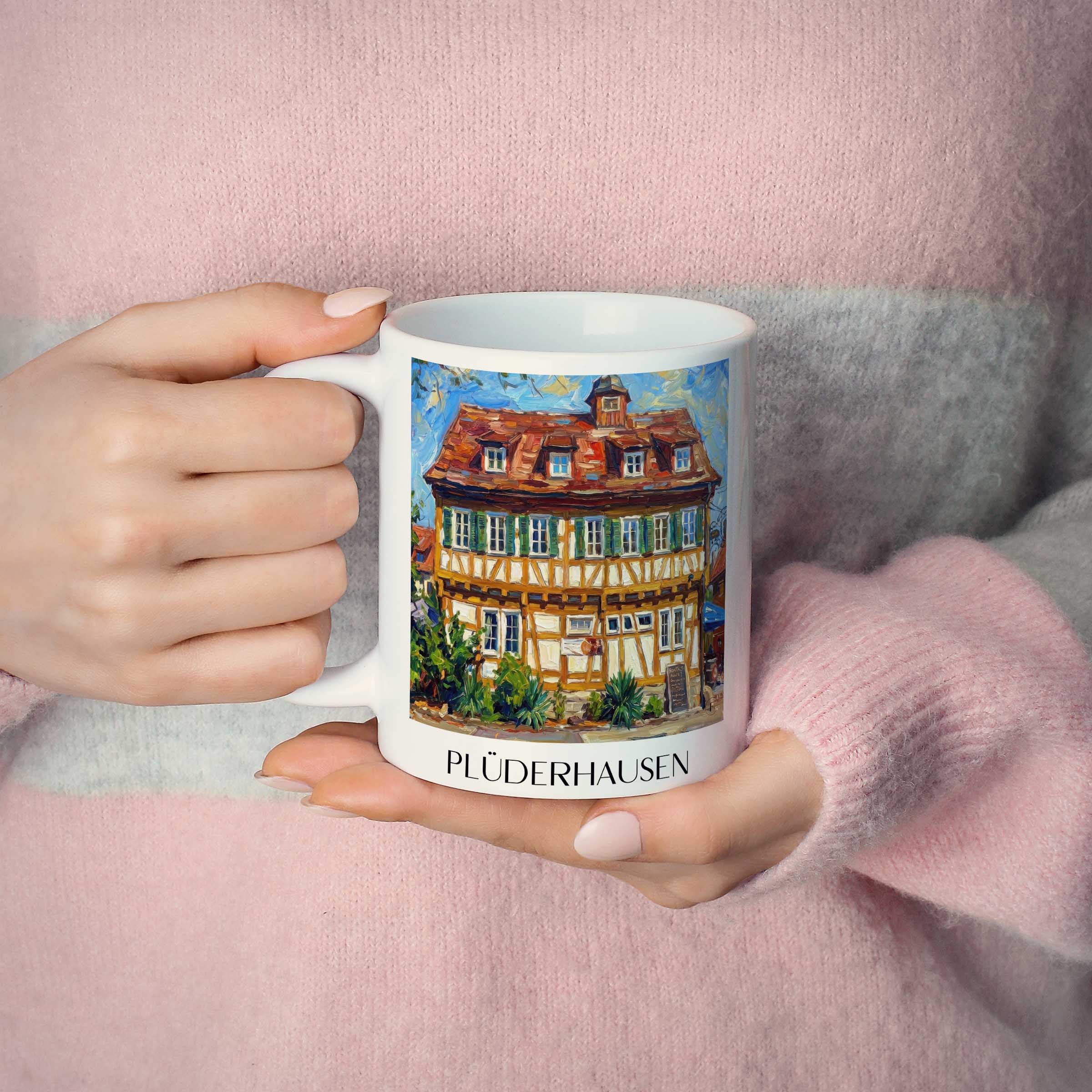 plüderhausen-deutschland-kaffeebecher-oil-painting-oelgemaelde