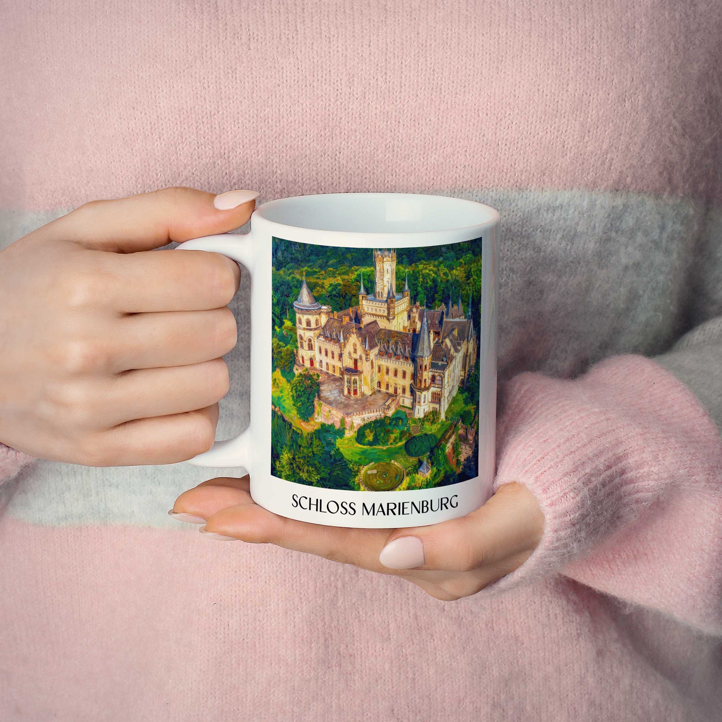 schloss-marienburg-pattensen-deutschland-kaffeebecher-oil-painting-oelgemaelde