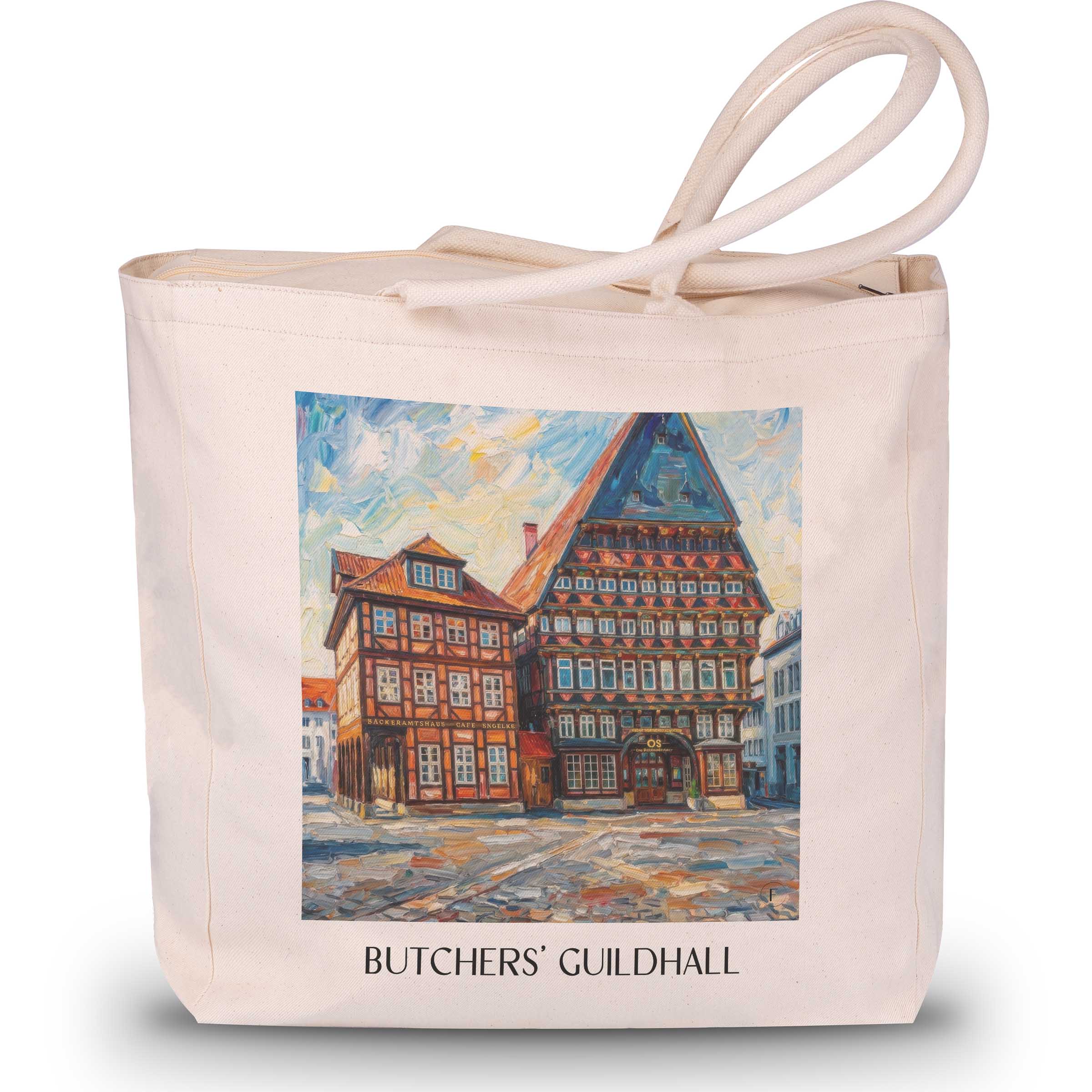 Knochenhaueramtshaus Shopping Tasche - Hildesheim - Deutschland Tote Bag - Einkaufstasche im Ölgemälde Stil