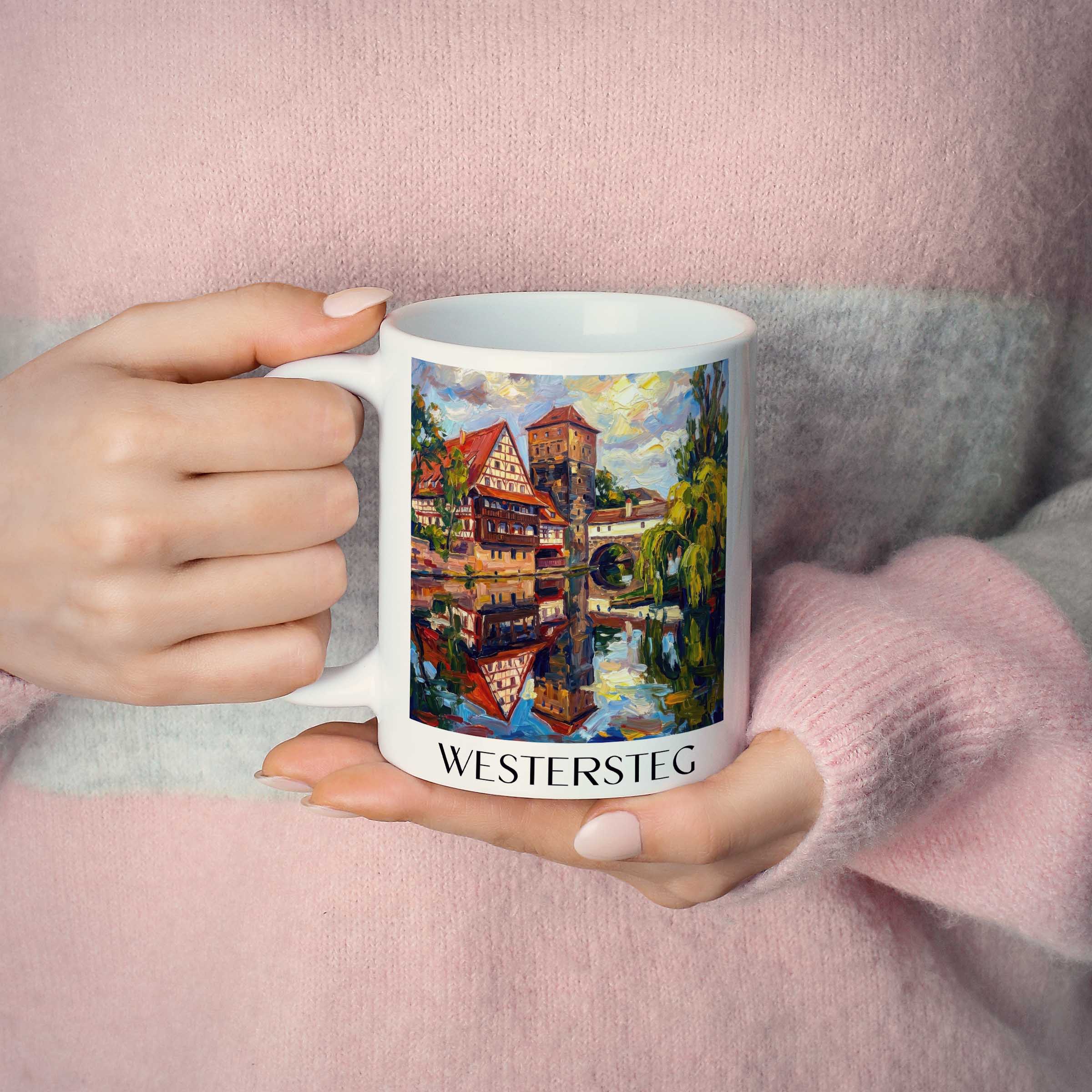 westersteg-nürnberg-deutschland-kaffeebecher-oil-painting-oelgemaelde
