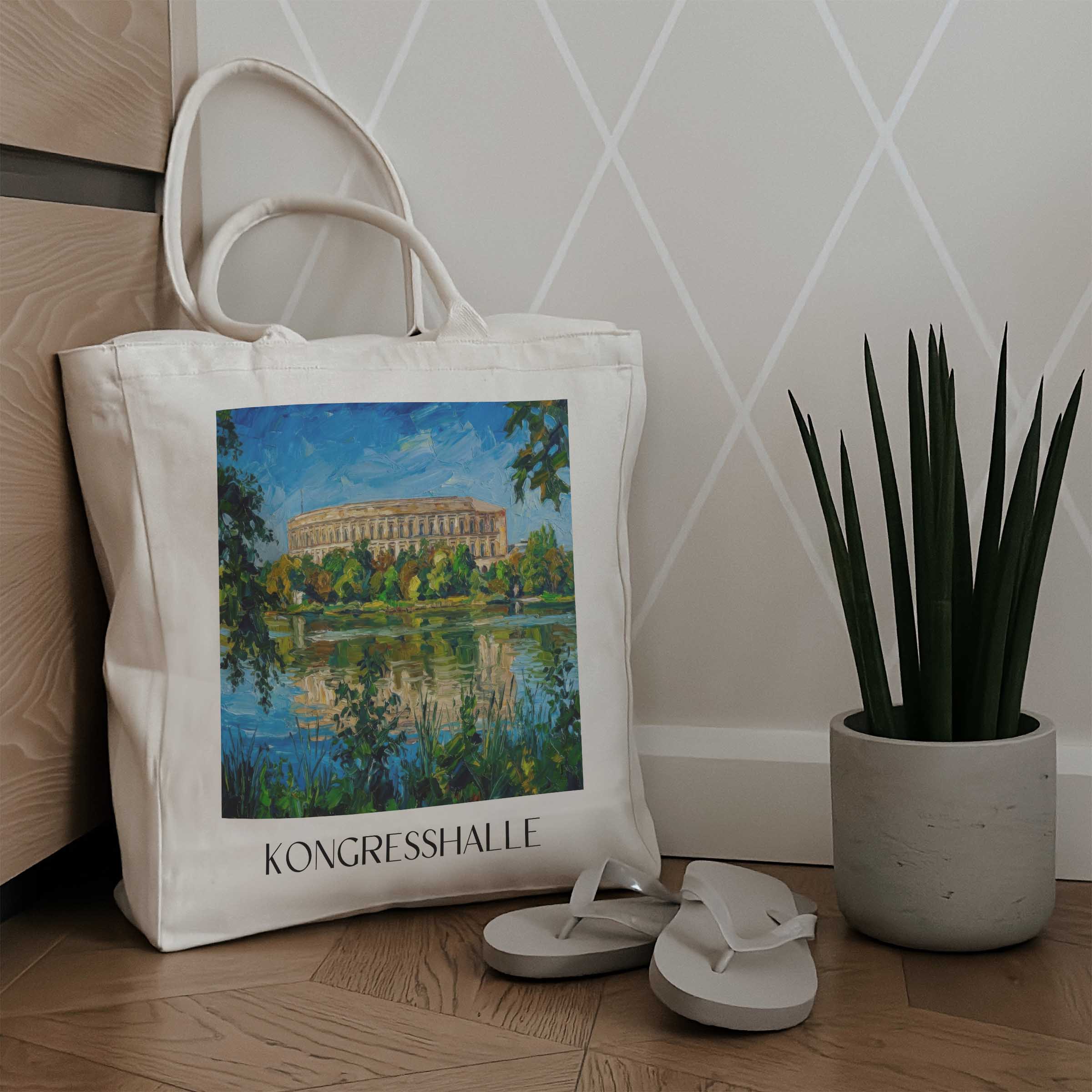 kongresshalle-nürnberg-deutschland-einkaufstasche-oil-painting-oelgemaelde