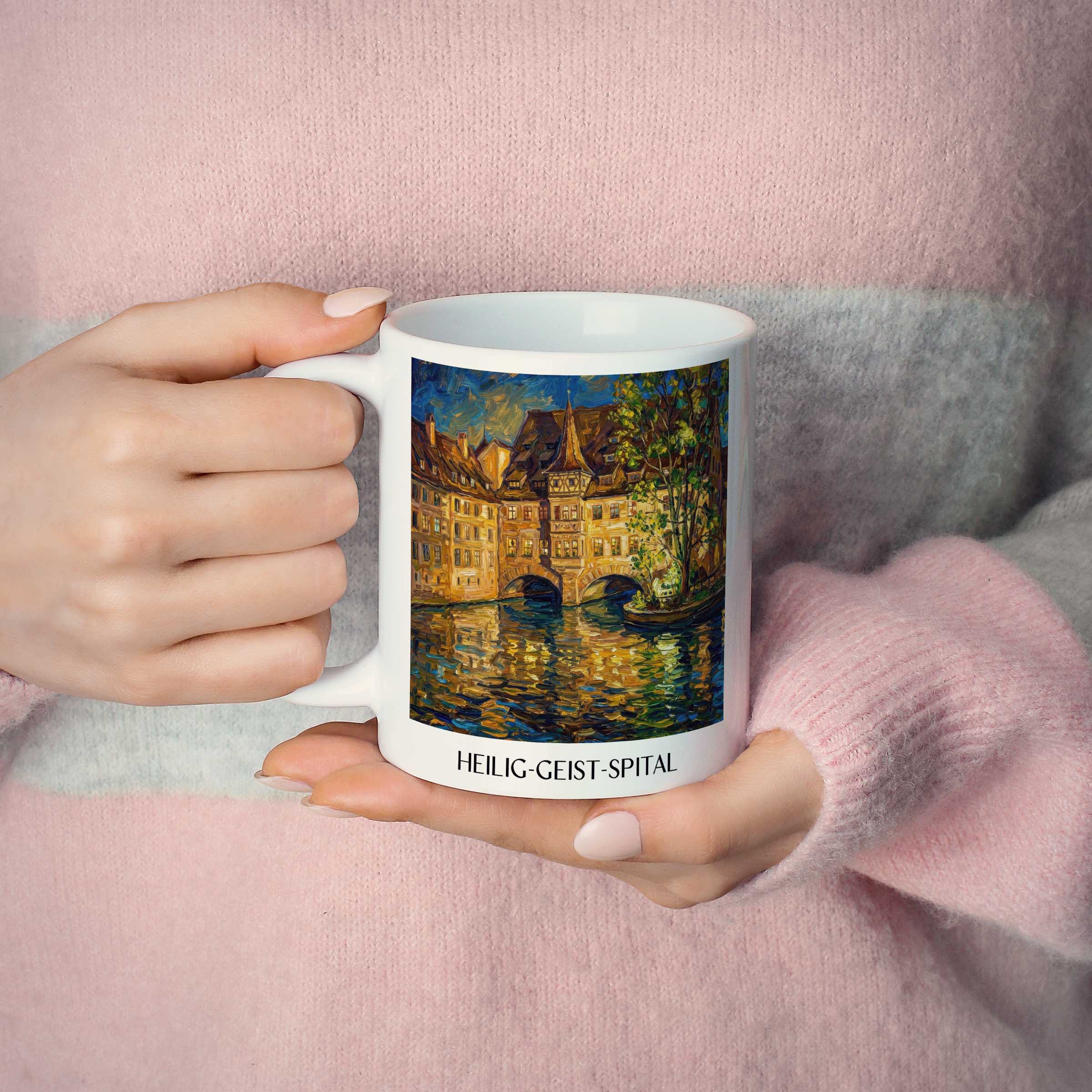 heilig-geist-spital-nürnberg-deutschland-kaffeebecher-oil-painting-oelgemaelde