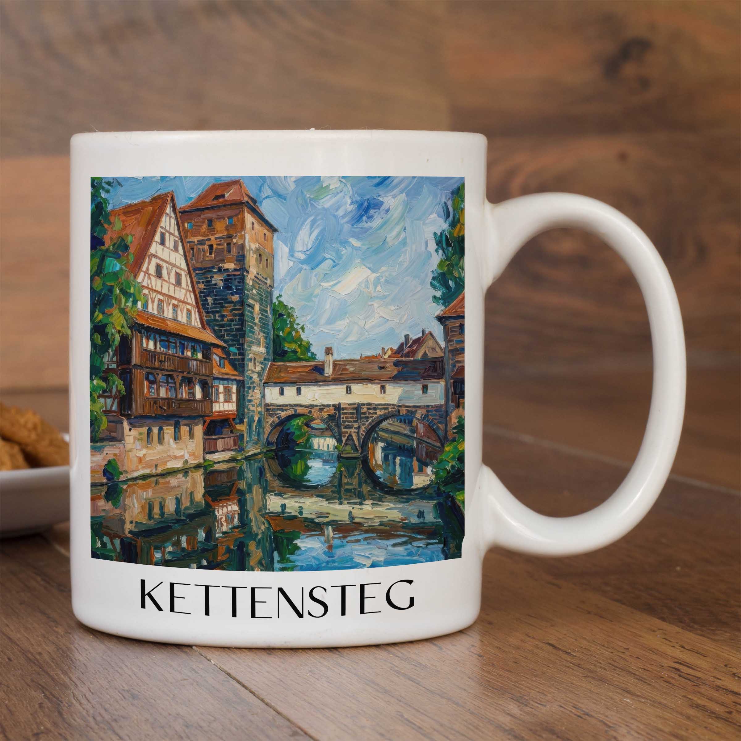 kettensteg-nürnberg-deutschland-kaffeebecher-oil-painting-oelgemaelde