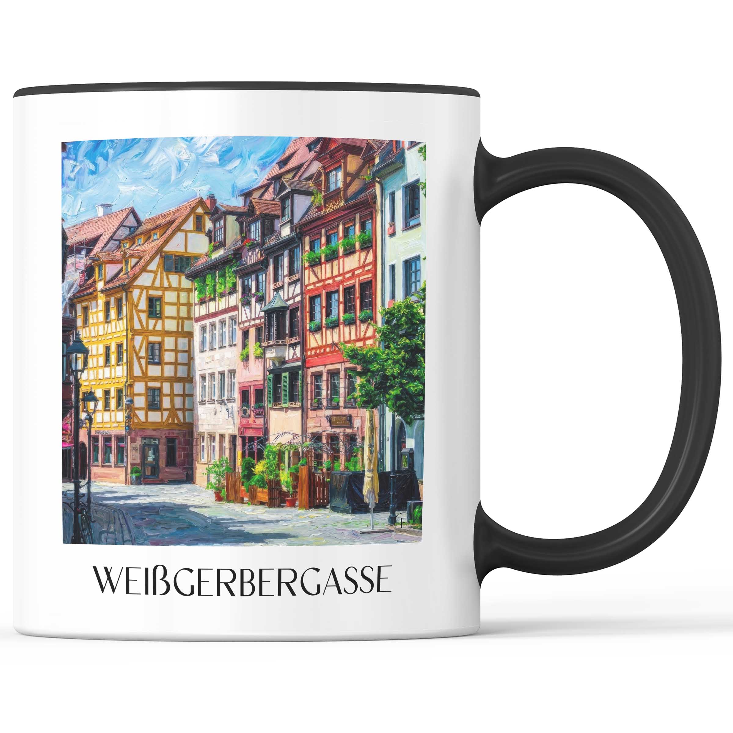 weißgerbergasse-nürnberg-deutschland-kaffeebecher-oil-painting-oelgemaelde