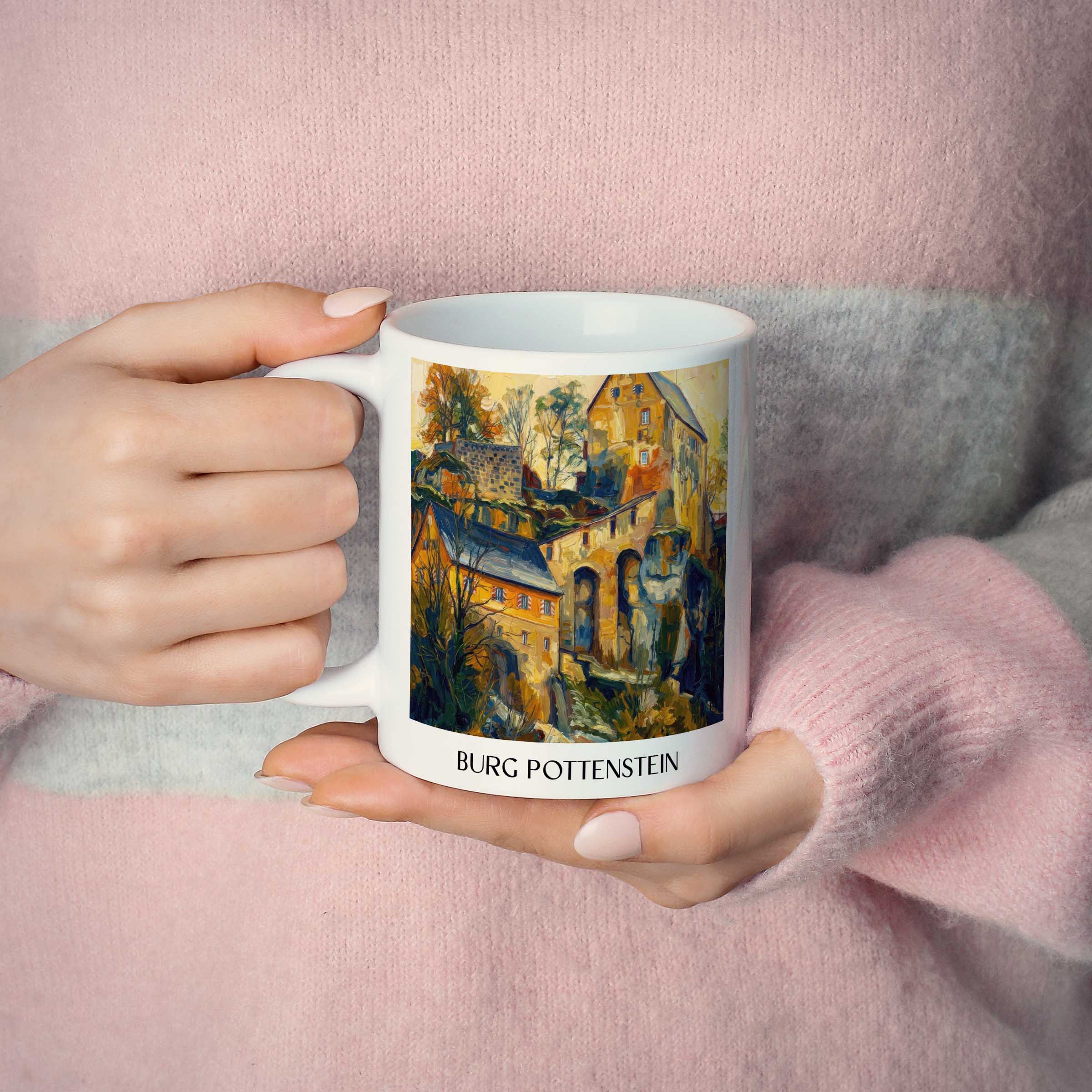 burg-pottenstein-deutschland-kaffeebecher-oil-painting-oelgemaelde