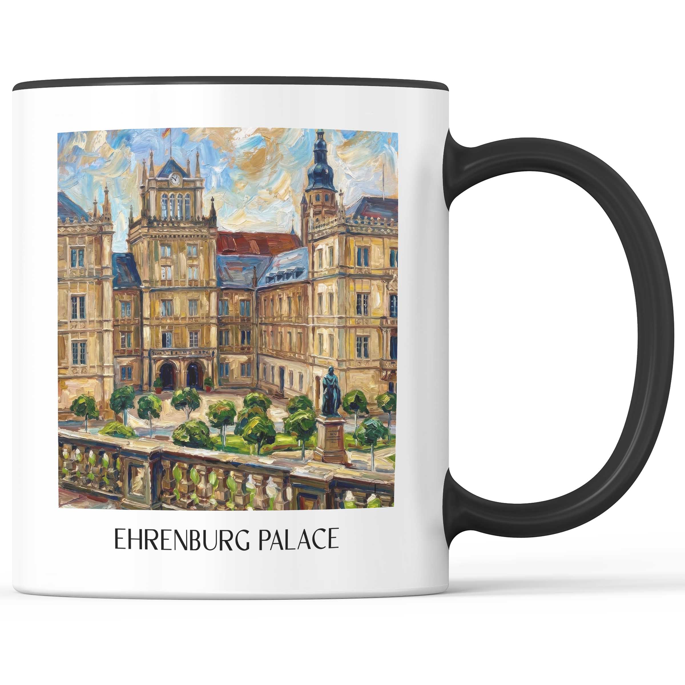 Schloss Ehrenburg Kaffeebecher - Coburg - Deutschland Becher - Kaffeetasse im Ölgemälde Stil