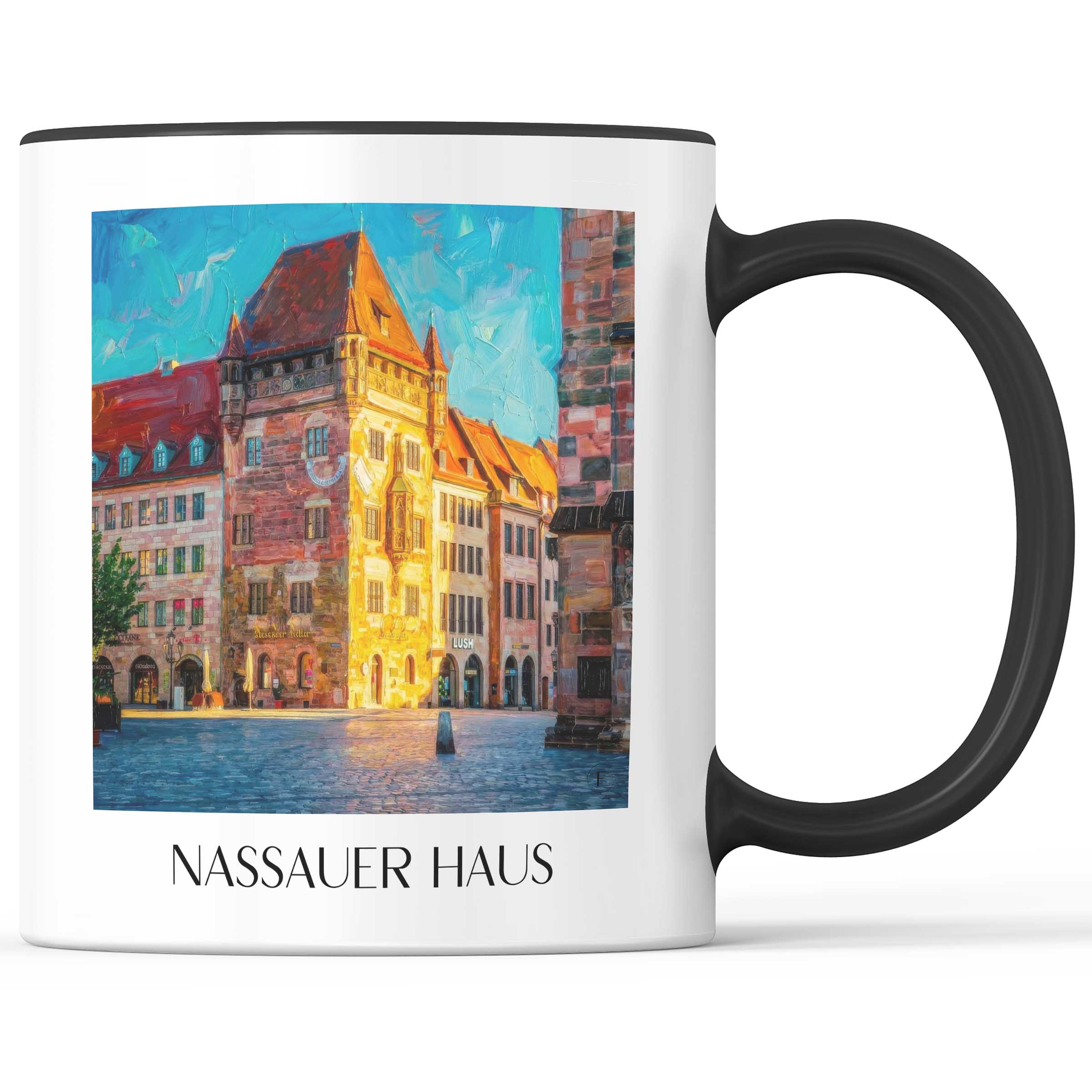 nassauer-haus-nürnberg-deutschland-kaffeebecher-oil-painting-oelgemaelde