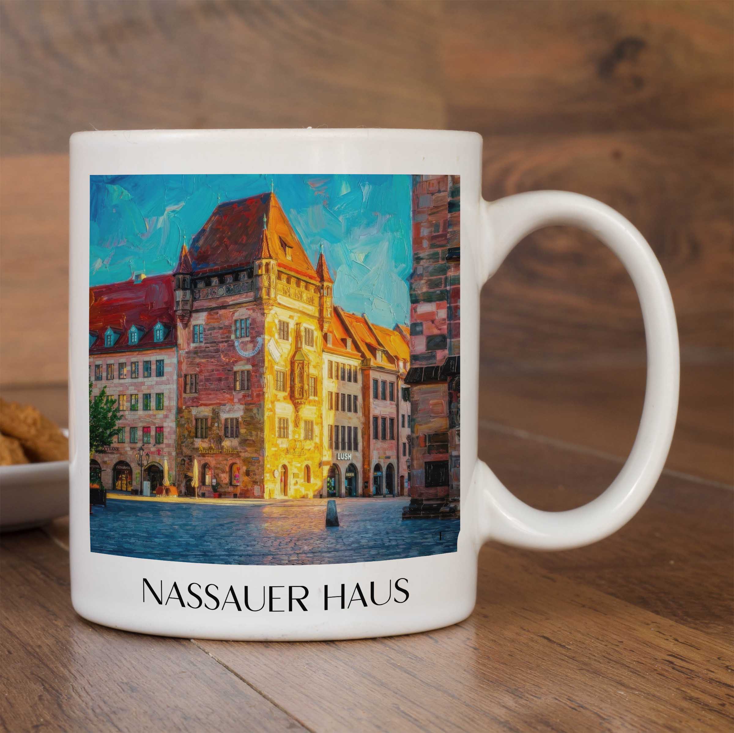 nassauer-haus-nürnberg-deutschland-kaffeebecher-oil-painting-oelgemaelde