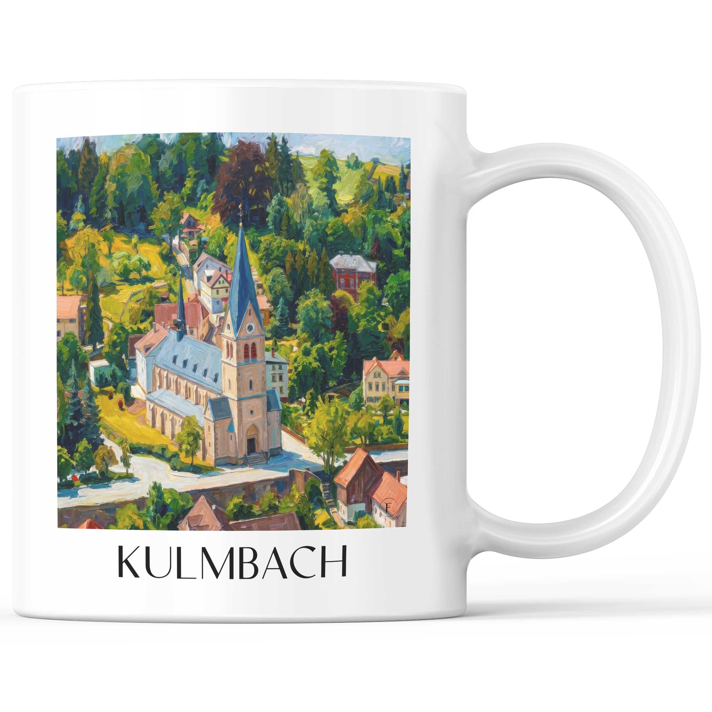 Kulmbach - Deutschland Becher - Kaffeetasse im Ölgemälde Stil