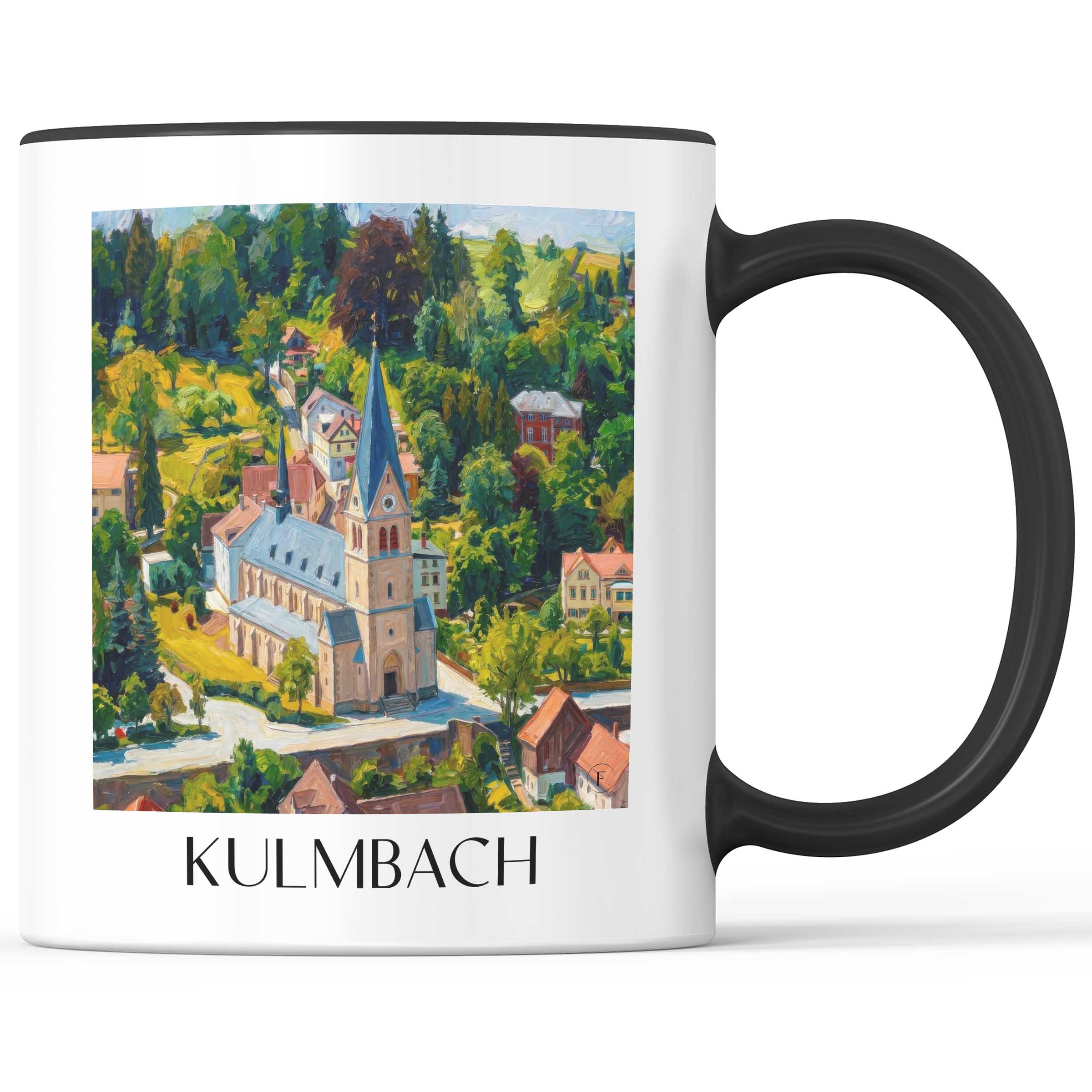 Kulmbach - Deutschland Becher - Kaffeetasse im Ölgemälde Stil