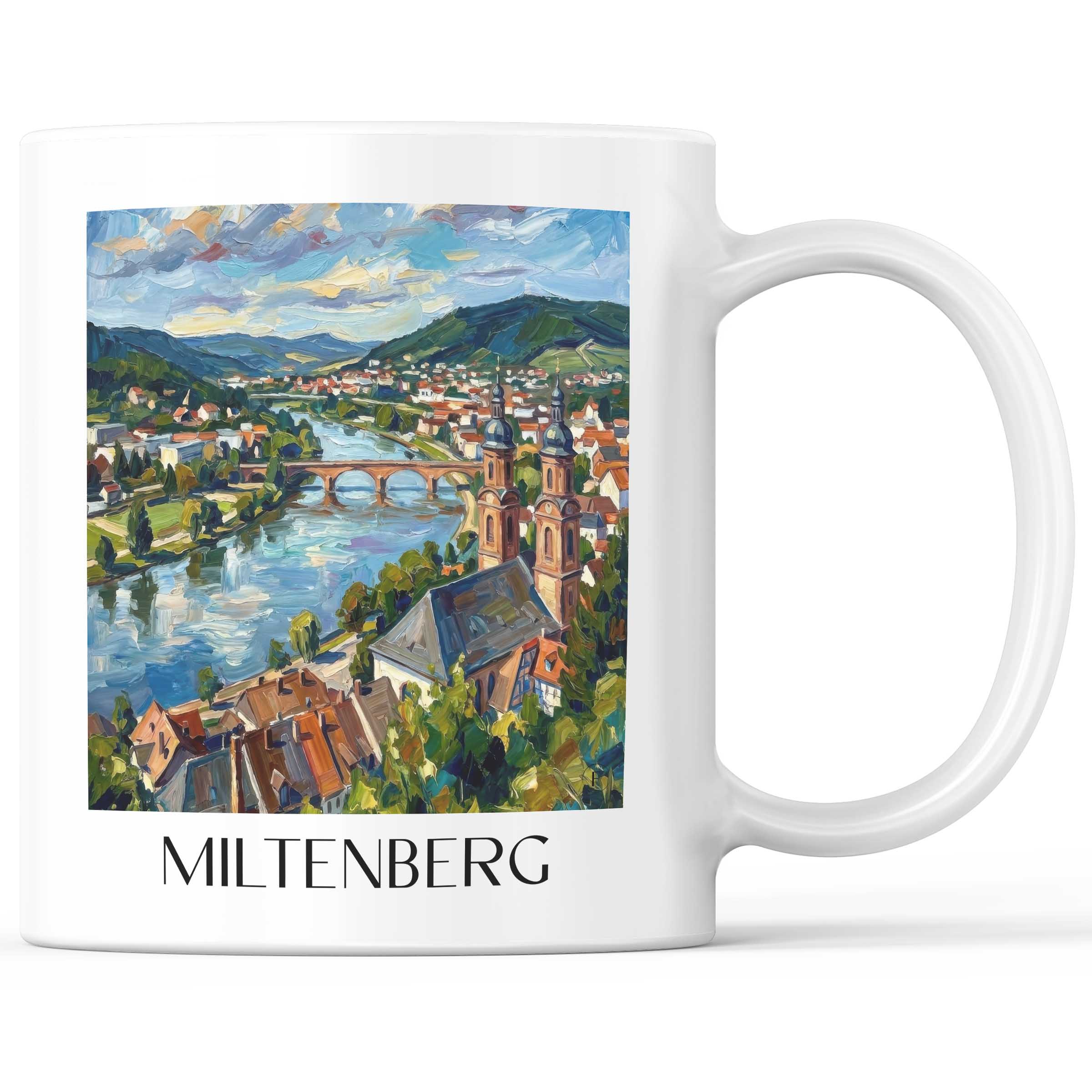 Miltenberg - Deutschland Becher - Kaffeetasse im Ölgemälde Stil