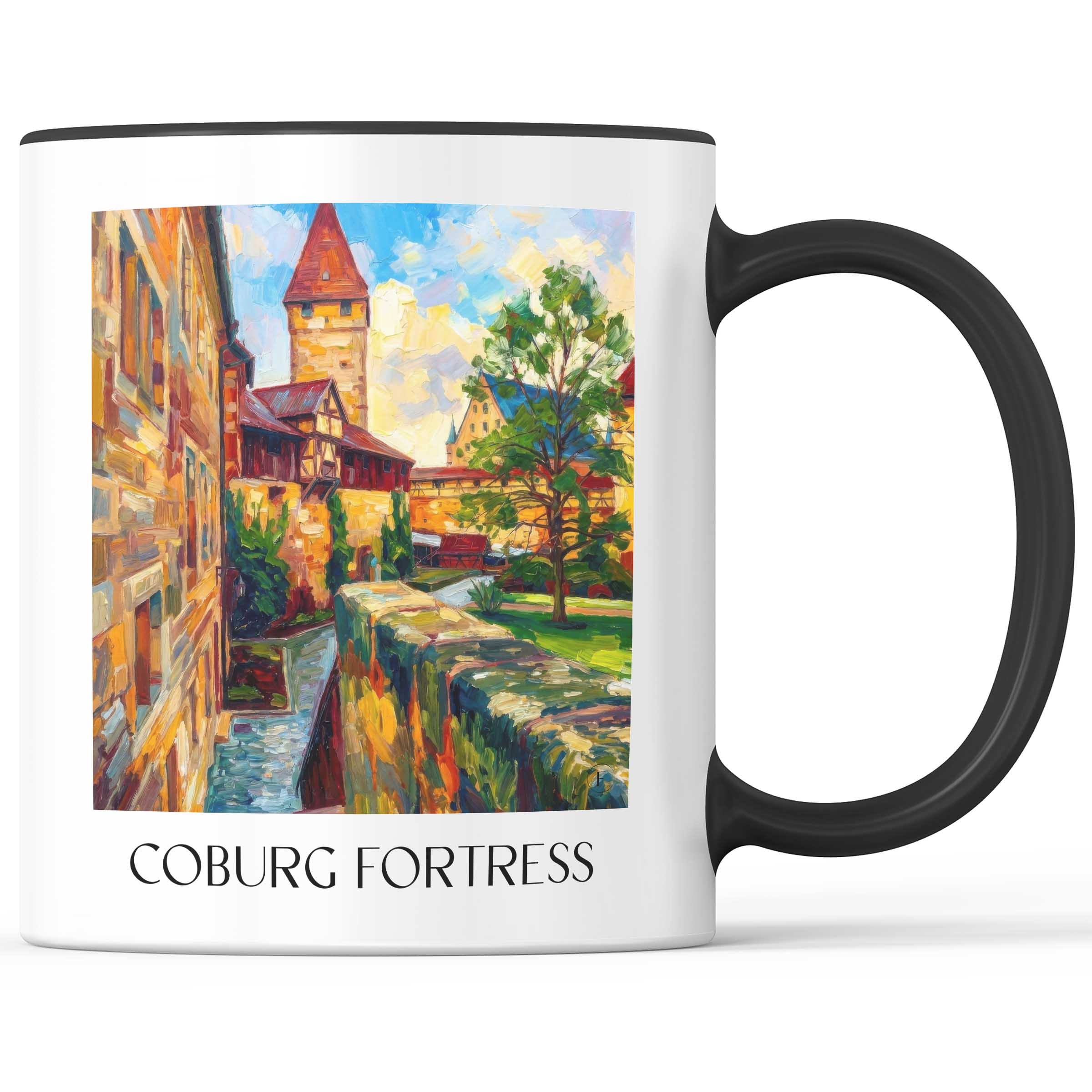 Veste Coburg - Deutschland Becher - Kaffeetasse im Ölgemälde Stil