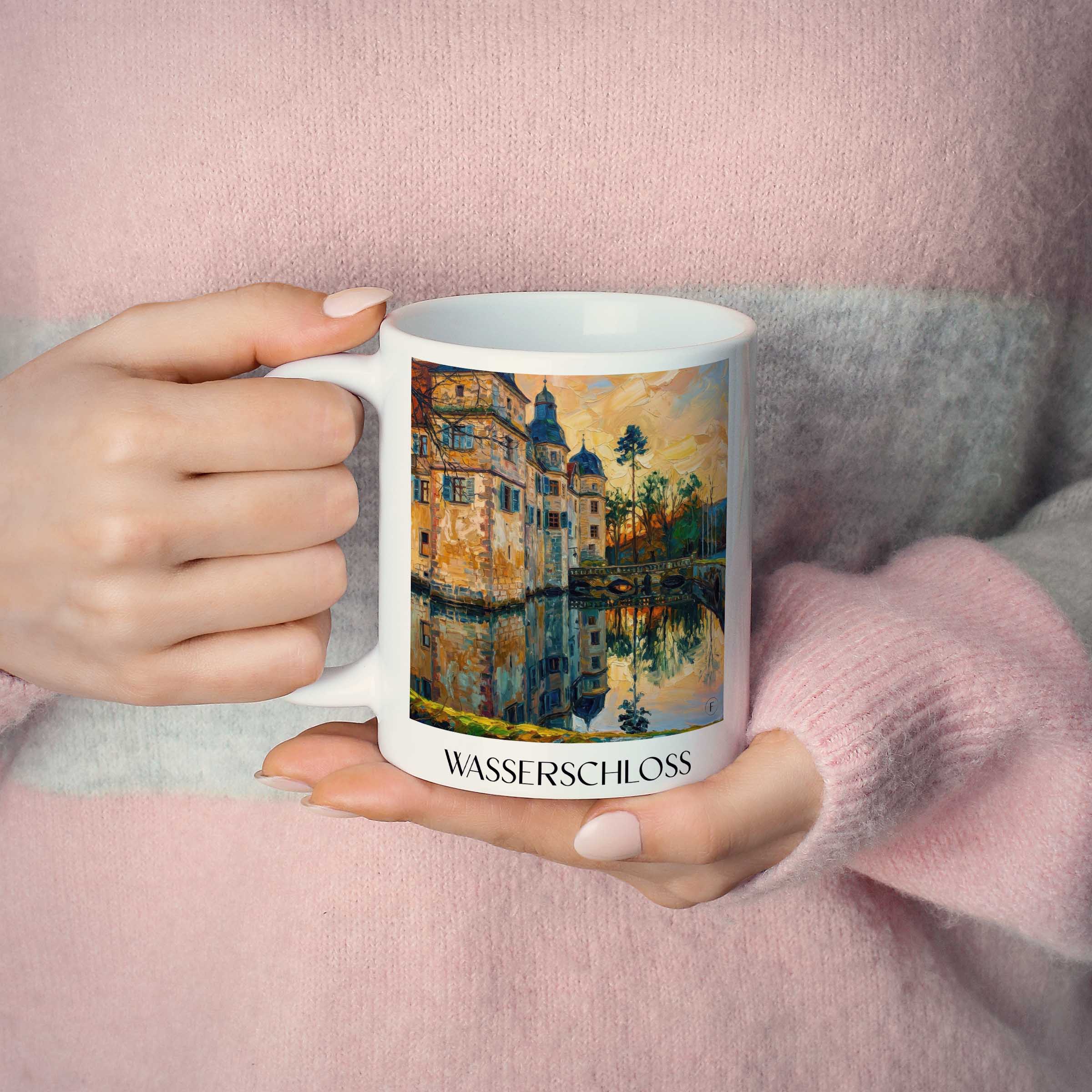 wasserschloss-mitwitz-deutschland-kaffeebecher-oil-painting-oelgemaelde