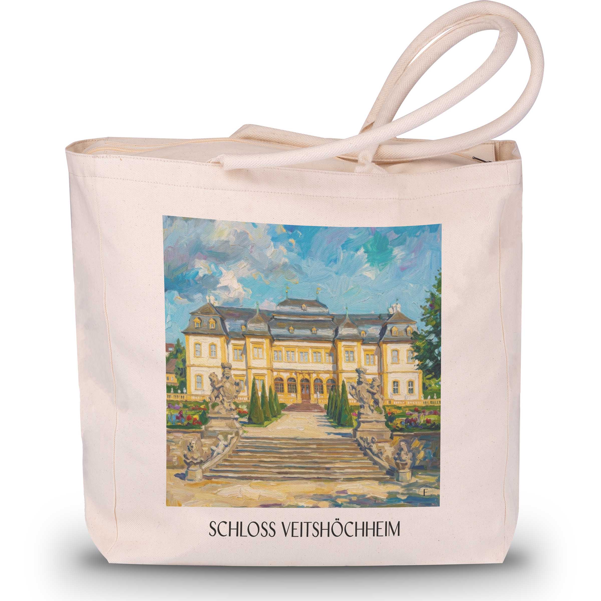schloss-veitshöchheim-würzburg-deutschland-einkaufstasche-oil-painting-oelgemaelde