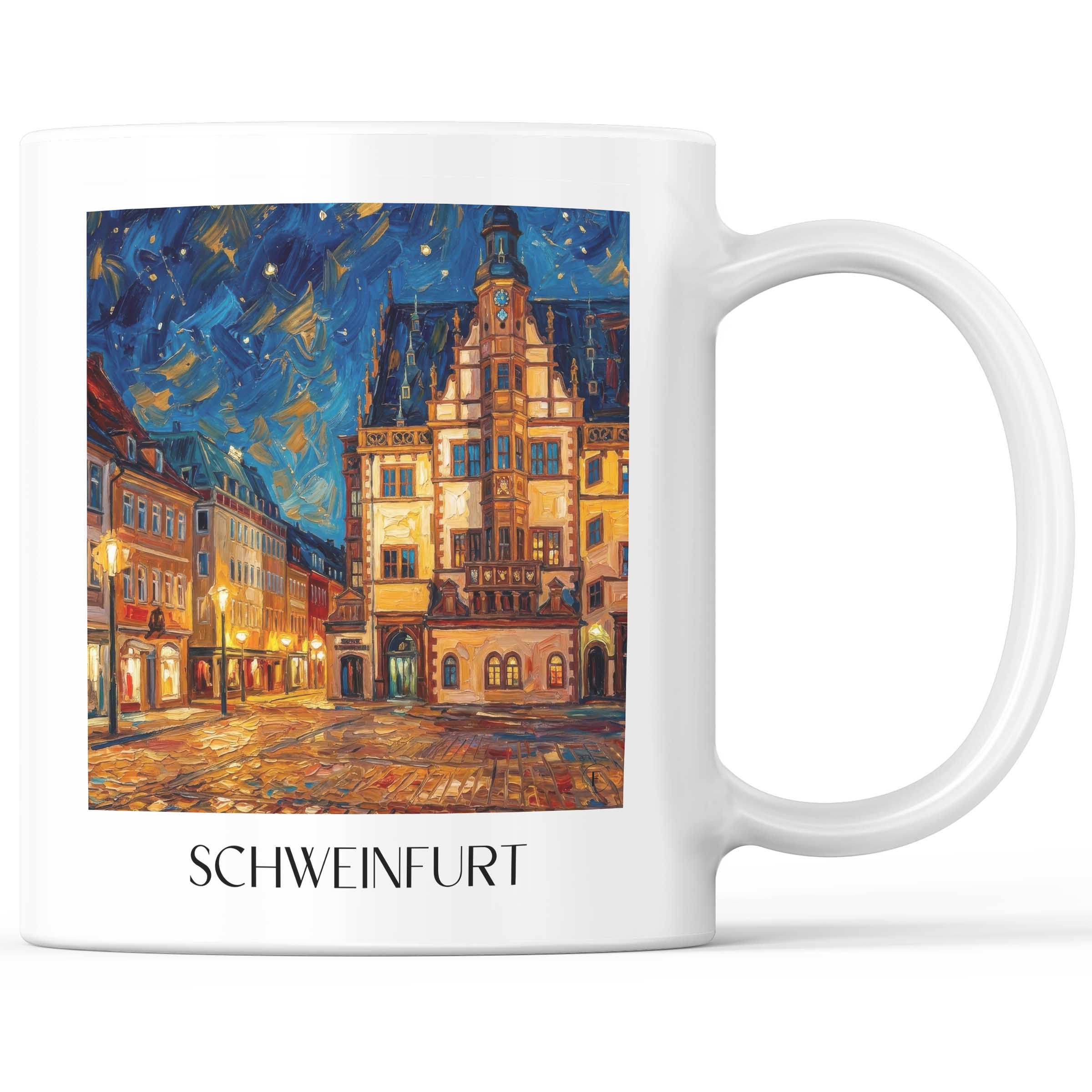 Schweinfurt - Deutschland Becher - Kaffeetasse im Ölgemälde Stil
