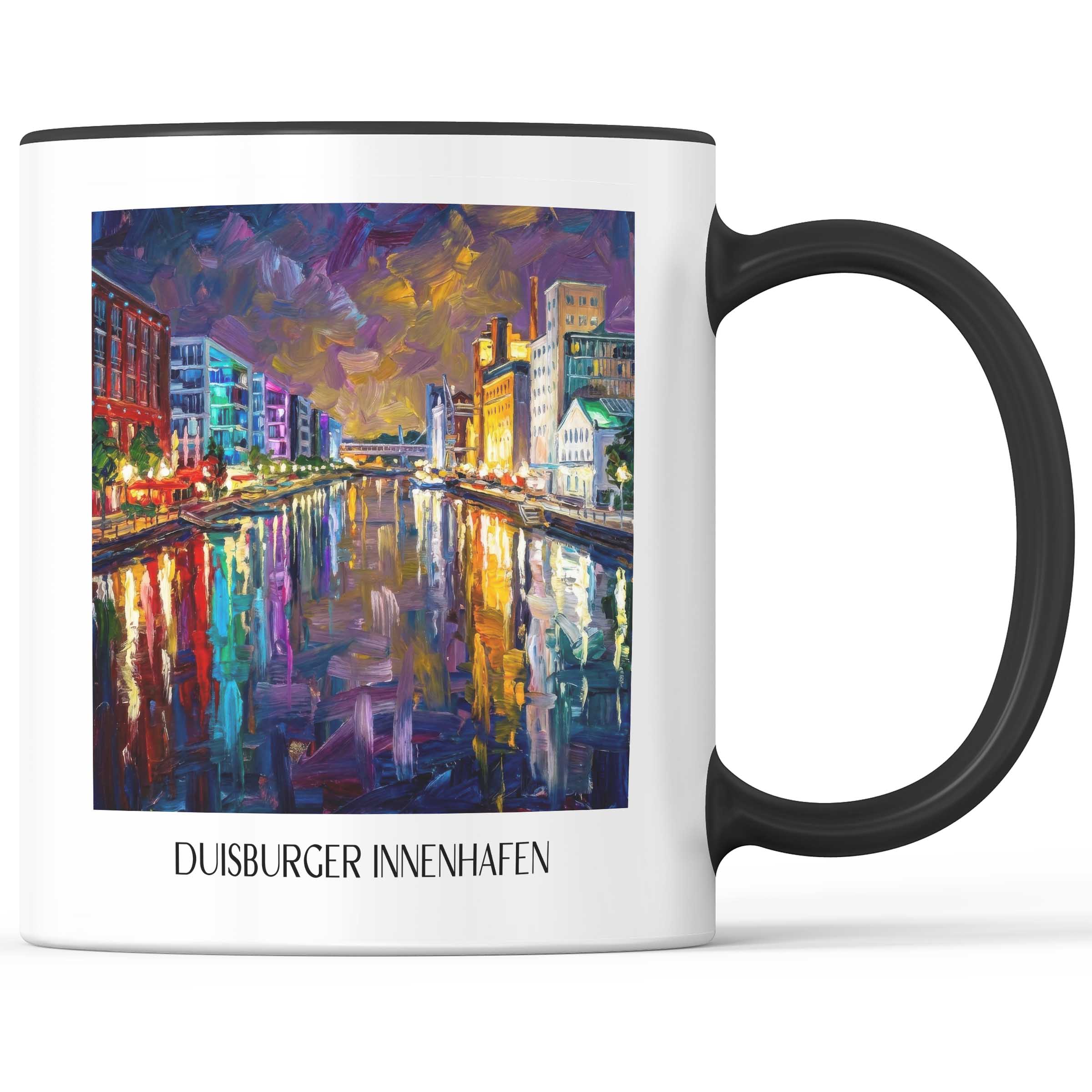 innenhafen-duisburg-deutschland-kaffeebecher-oil-painting-oelgemaelde