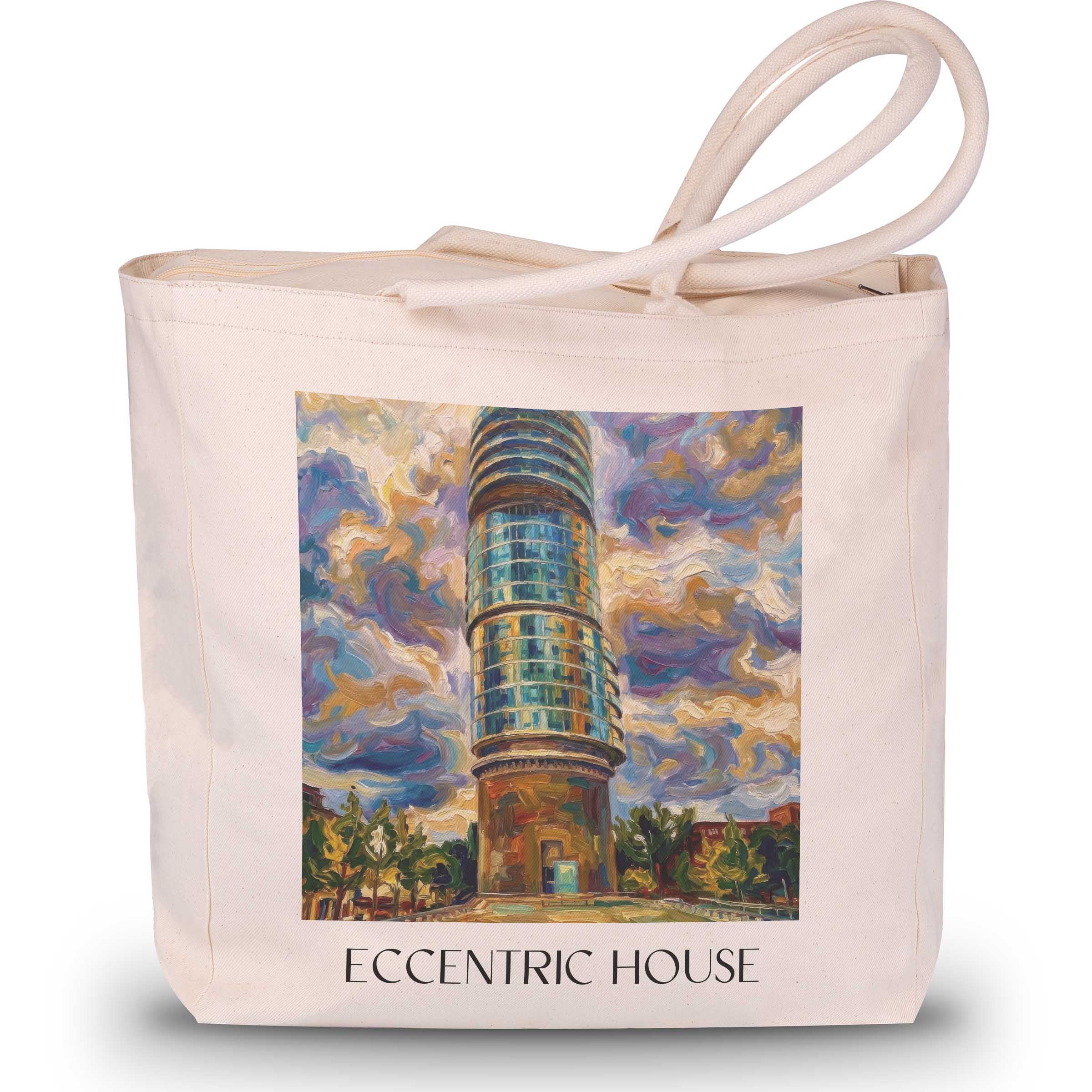 Exzenterhaus Shopping Tasche - Bochum - Deutschland Tote Bag - Einkaufstasche im Ölgemälde Stil