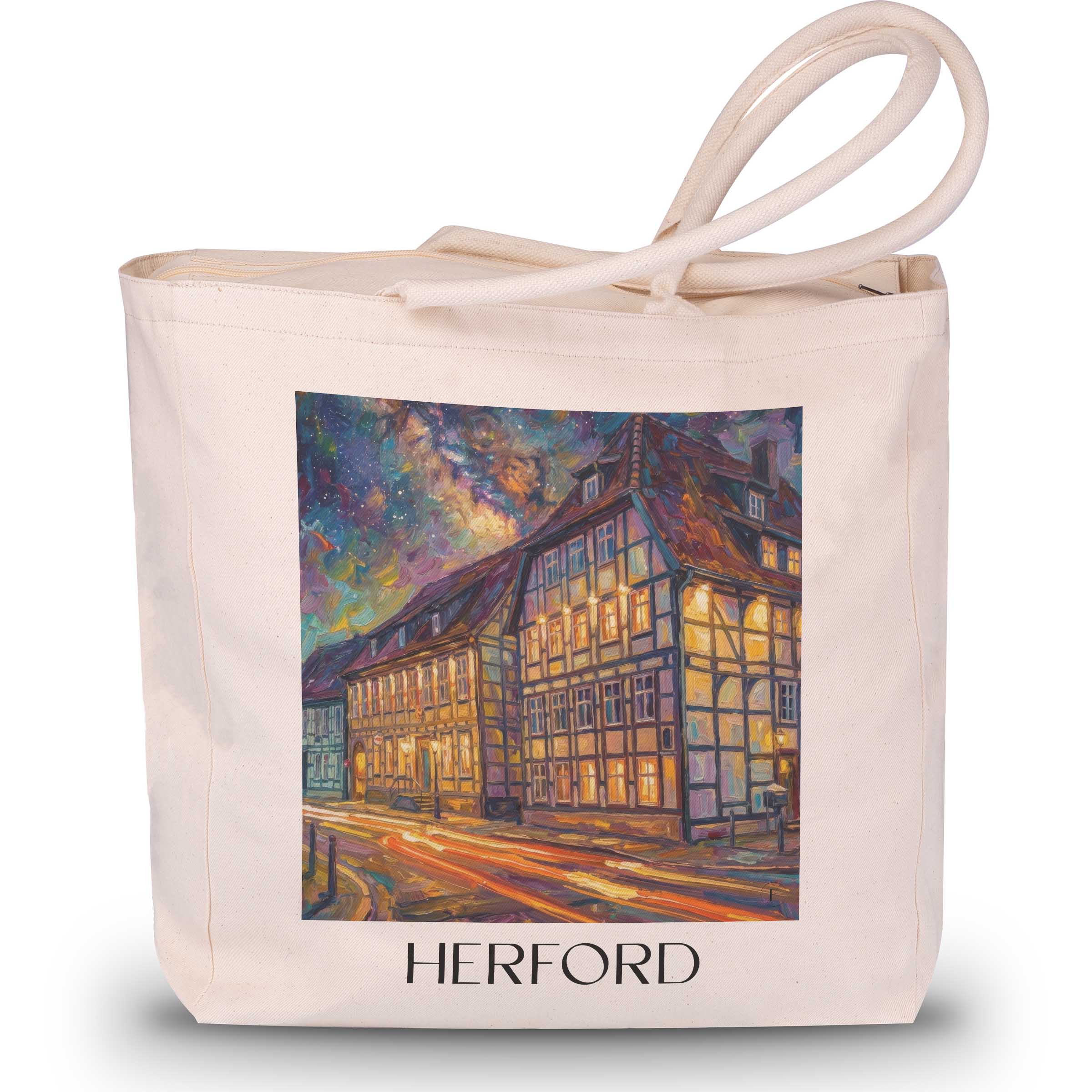 herford-ostwestfalen-deutschland-einkaufstasche-oil-painting-oelgemaelde