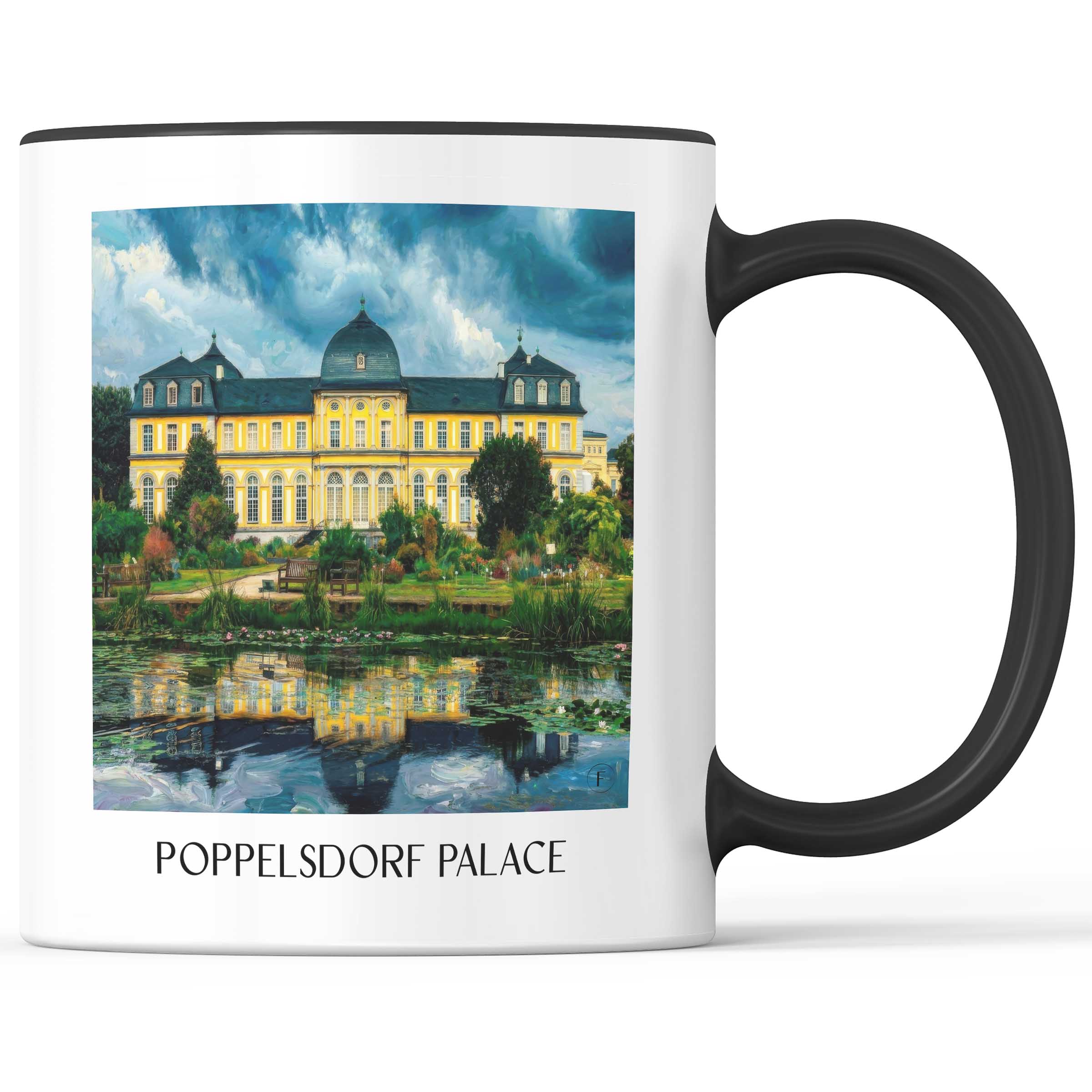 Poppelsdorfer Schloss Kaffeebecher - Bonn - Deutschland Becher - Kaffeetasse im Ölgemälde Stil