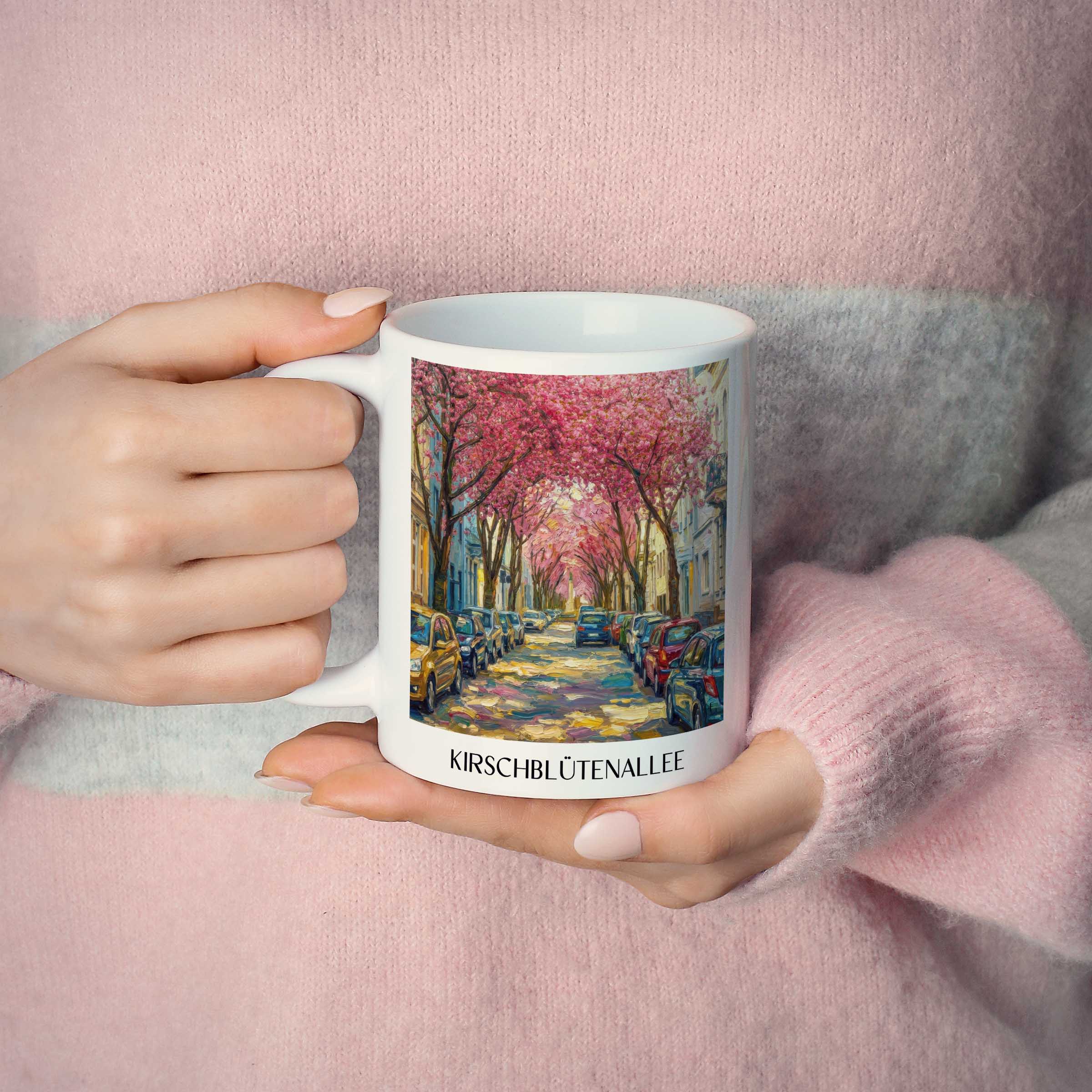 kirschblütenallee-bonn-deutschland-kaffeebecher-oil-painting-oelgemaelde