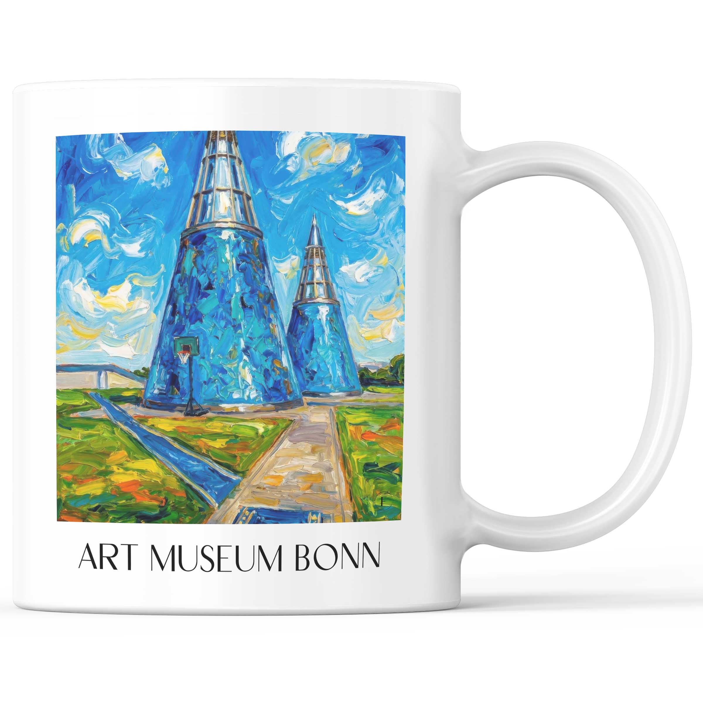 Kunstmuseum Kaffeebecher - Bonn - Deutschland Becher - Kaffeetasse im Ölgemälde Stil