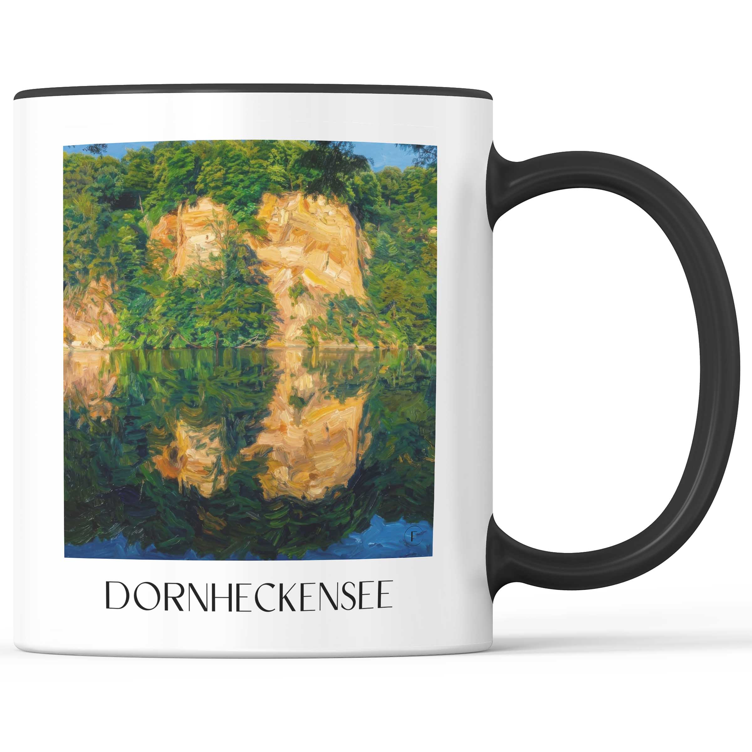 Dornheckensee Kaffeebecher - Bonn - Deutschland Becher - Kaffeetasse im Ölgemälde Stil