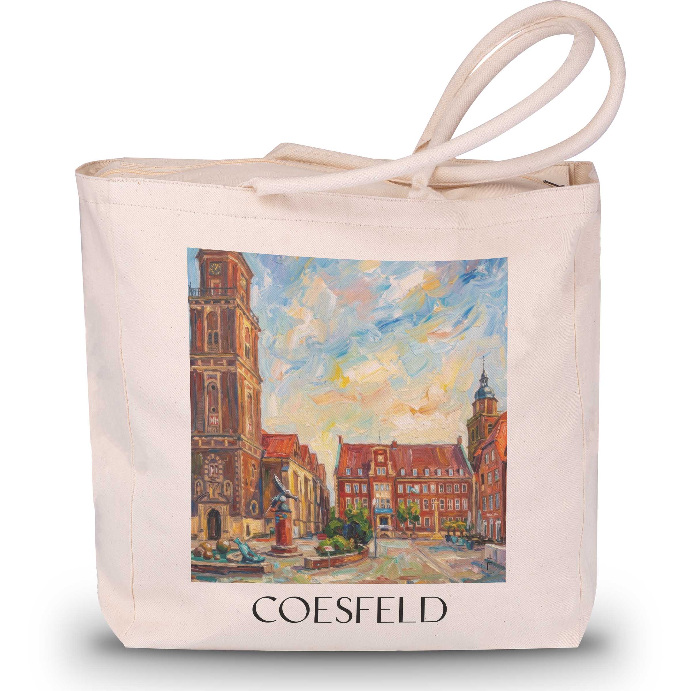 coesfeld-münsterland-deutschland-einkaufstasche-oil-painting-oelgemaelde