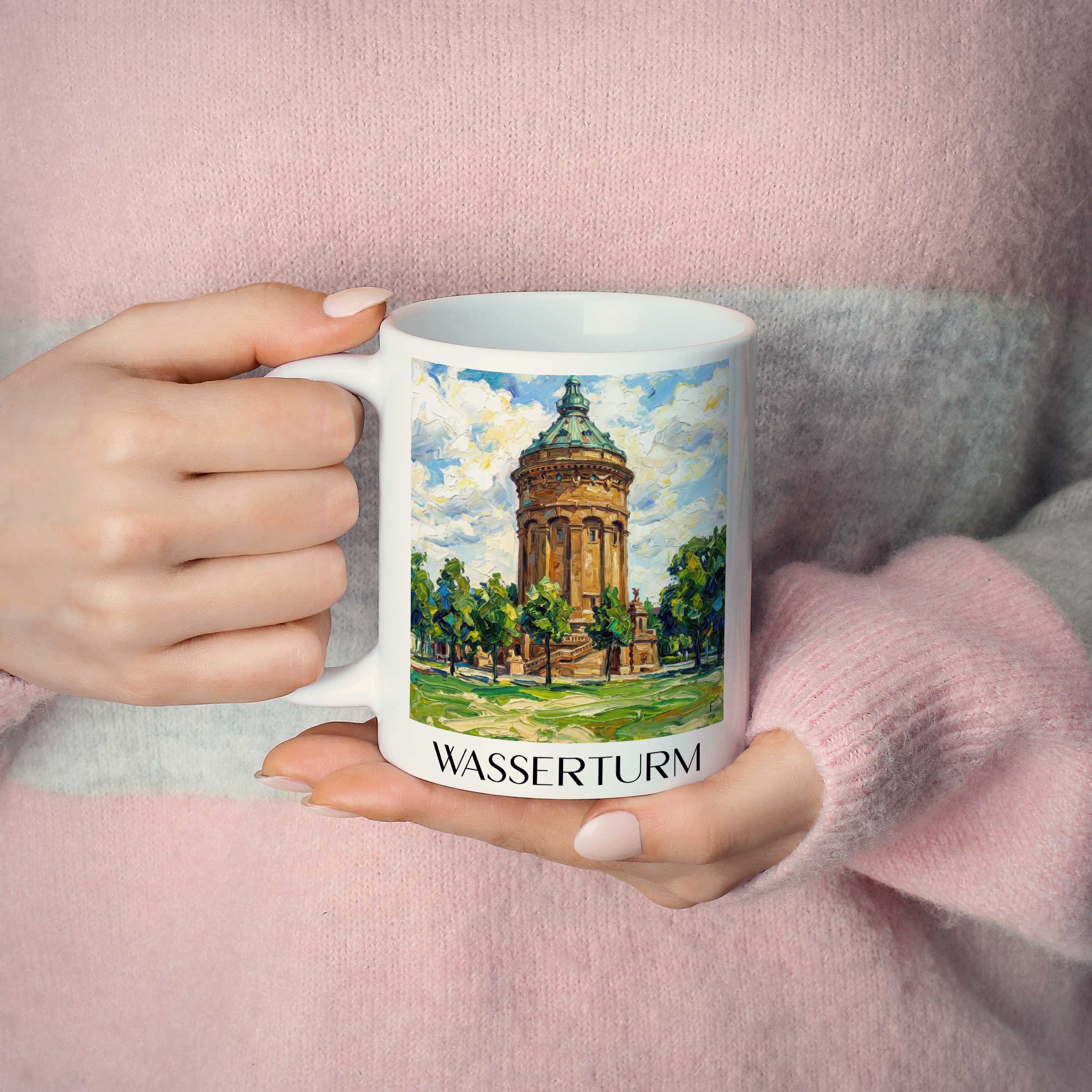 wasserturm-mannheim-deutschland-kaffeebecher-oil-painting-oelgemaelde