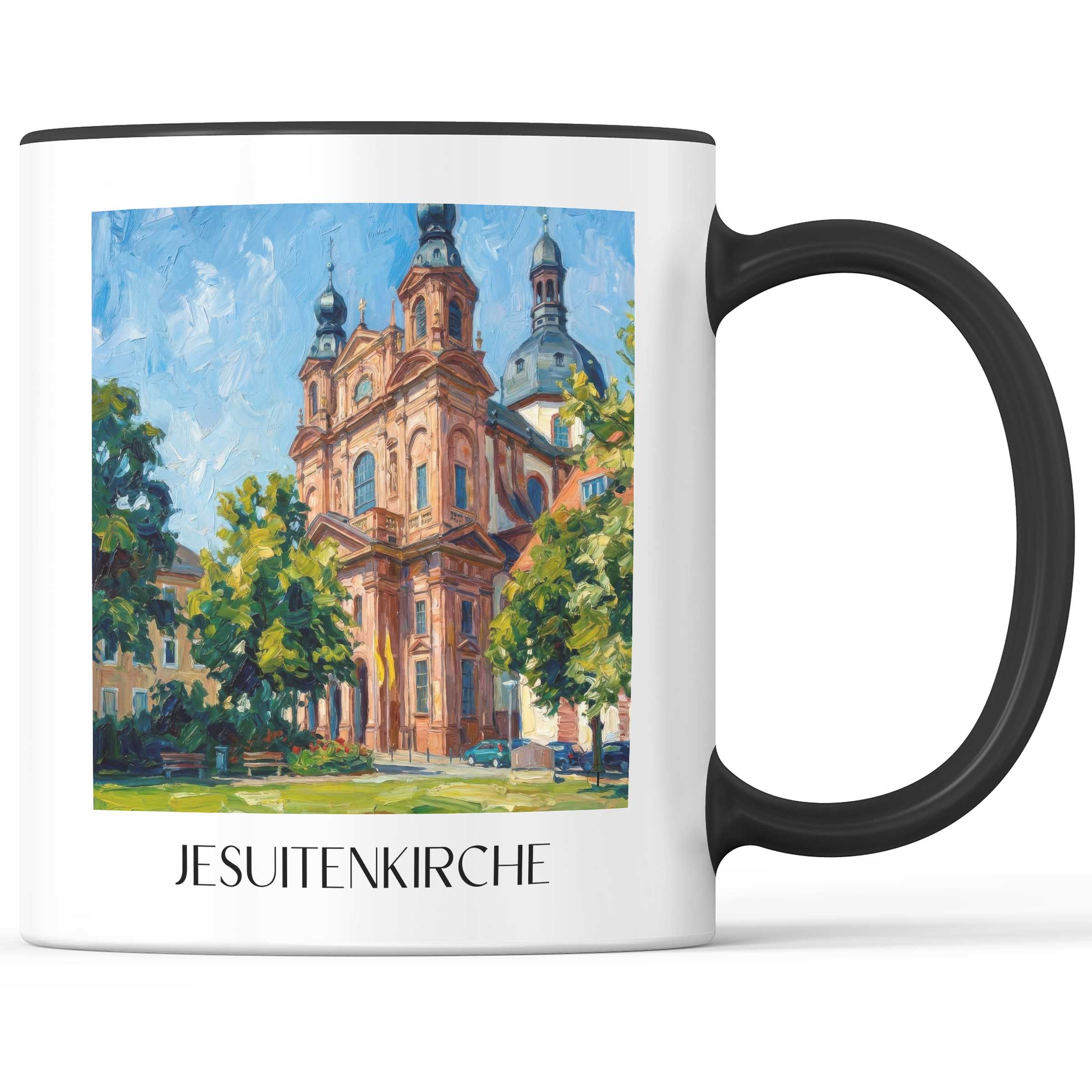 jesuitenkirche-mannheim-deutschland-kaffeebecher-oil-painting-oelgemaelde