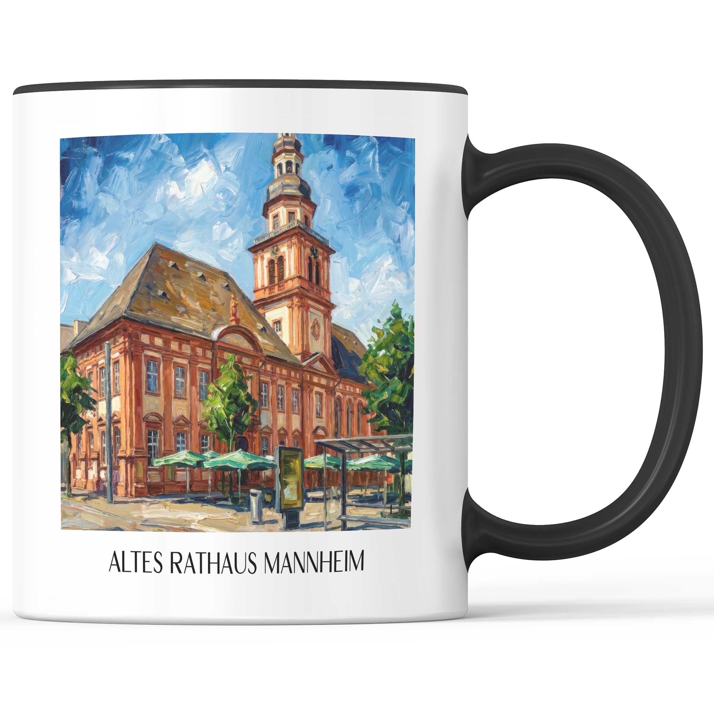 altes-rathaus-mannheim-deutschland-kaffeebecher-oil-painting-oelgemaelde