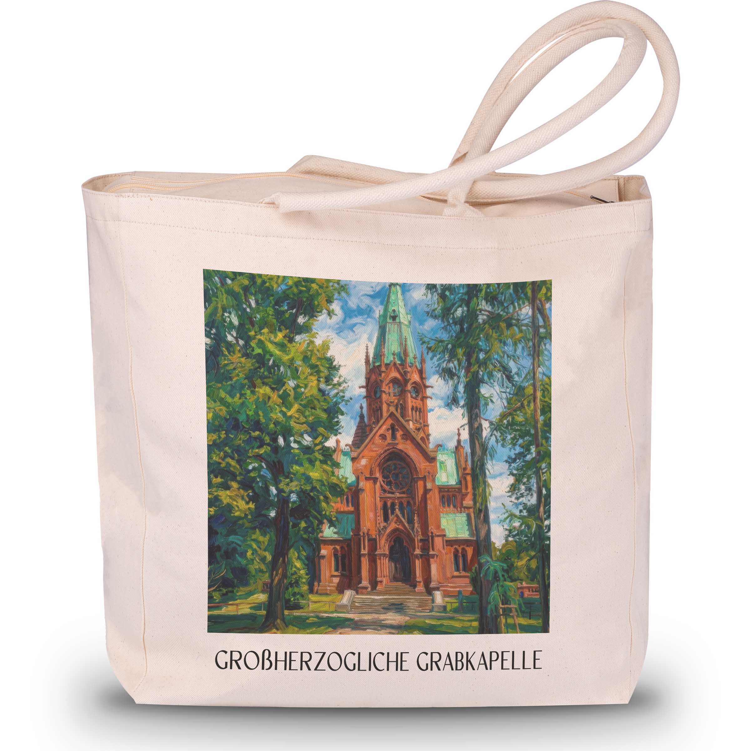 großherzogliche-grabkapelle-karlsruhe-deutschland-einkaufstasche-oil-painting-oelgemaelde
