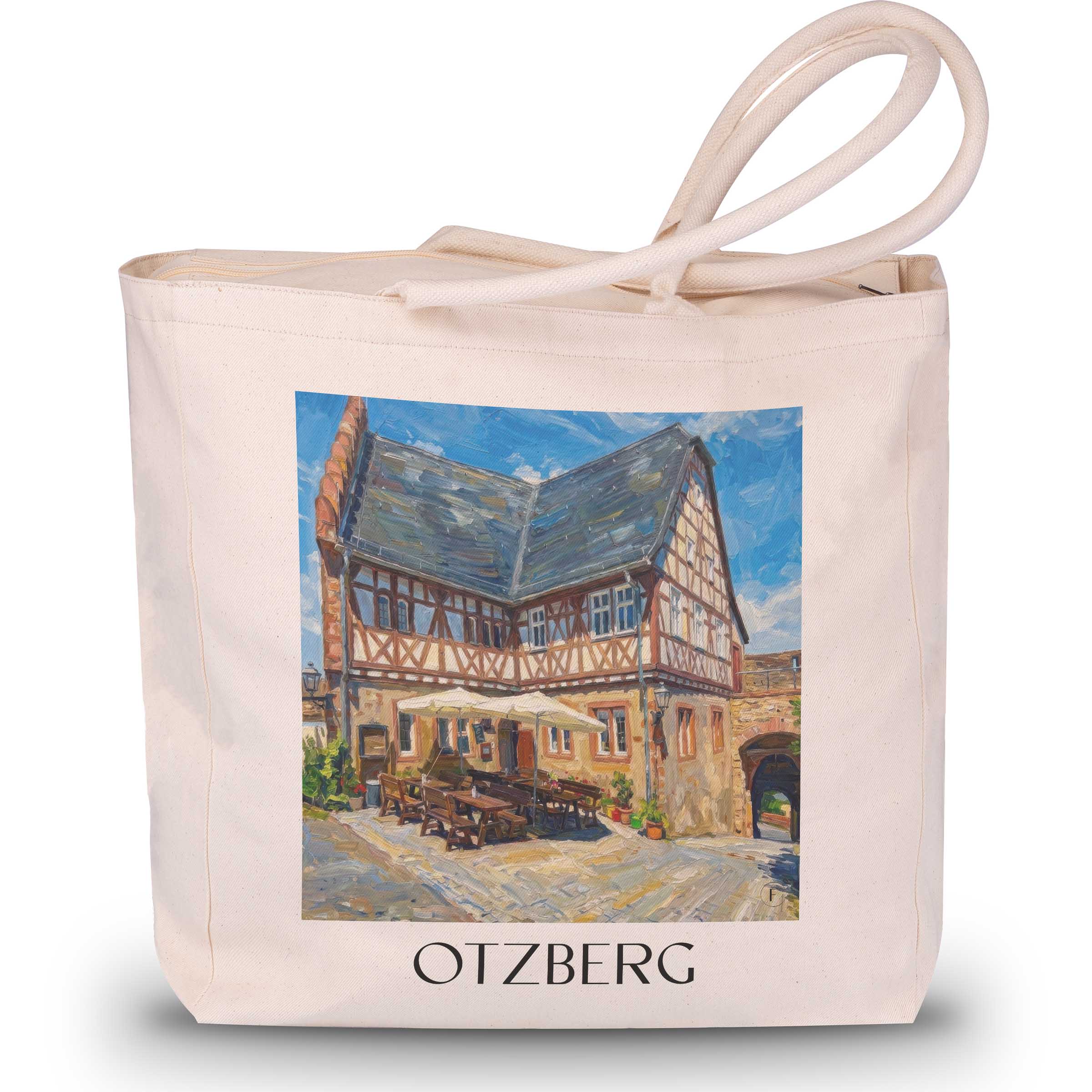 otzberg-odenwald-deutschland-einkaufstasche-oil-painting-oelgemaelde