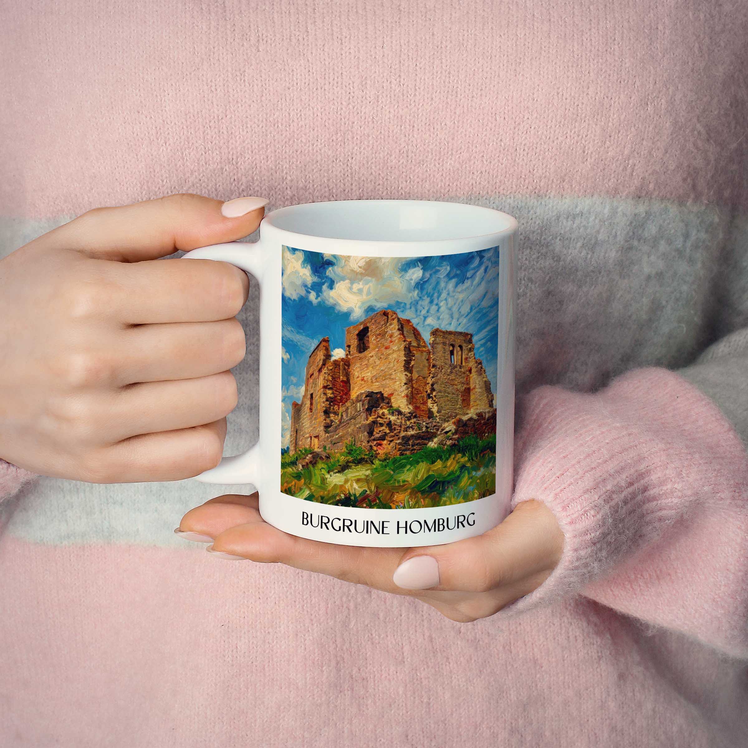 burgruine-homburg-spessart-deutschland-kaffeebecher-oil-painting-oelgemaelde