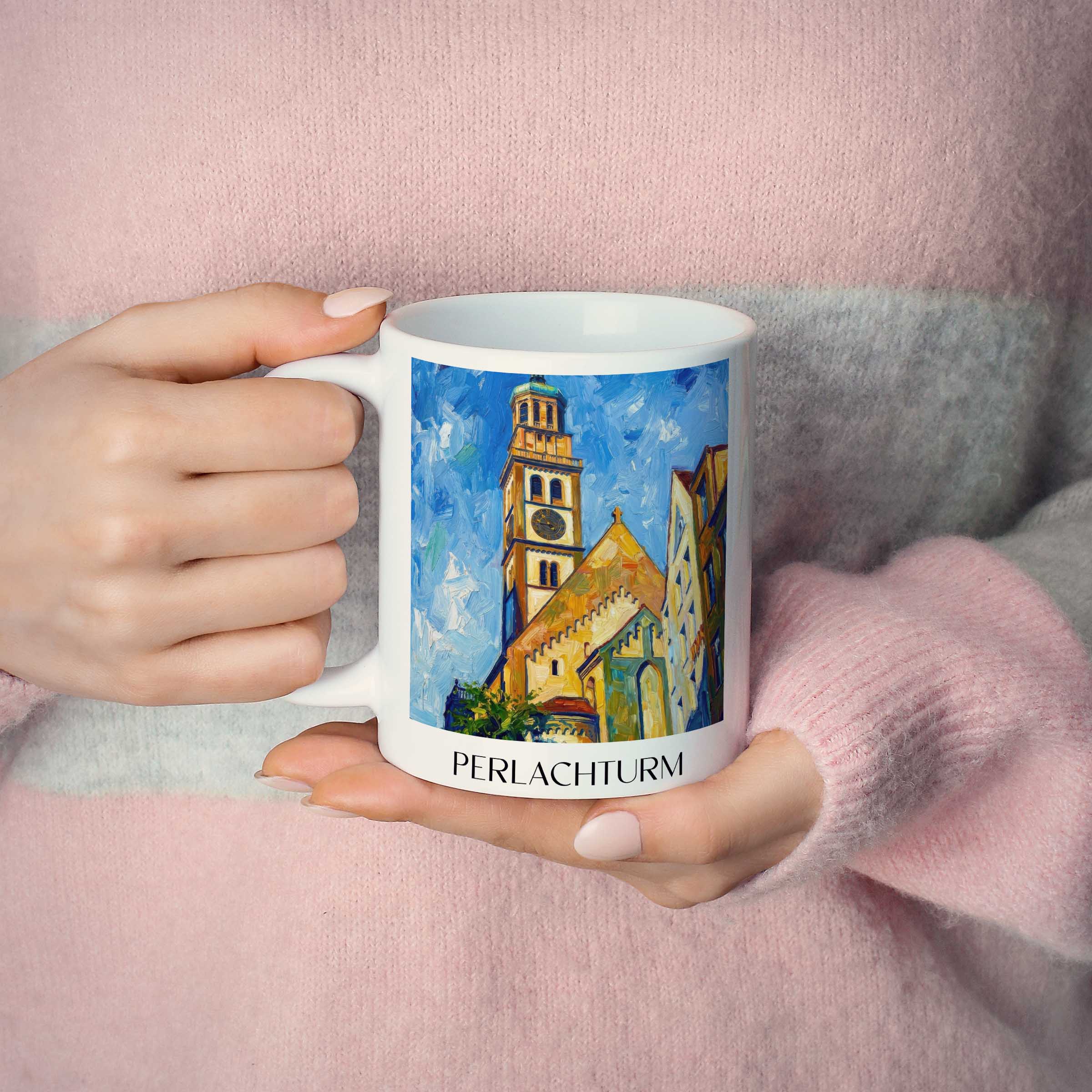 perlachturm-augsburg-deutschland-kaffeebecher-oil-painting-oelgemaelde