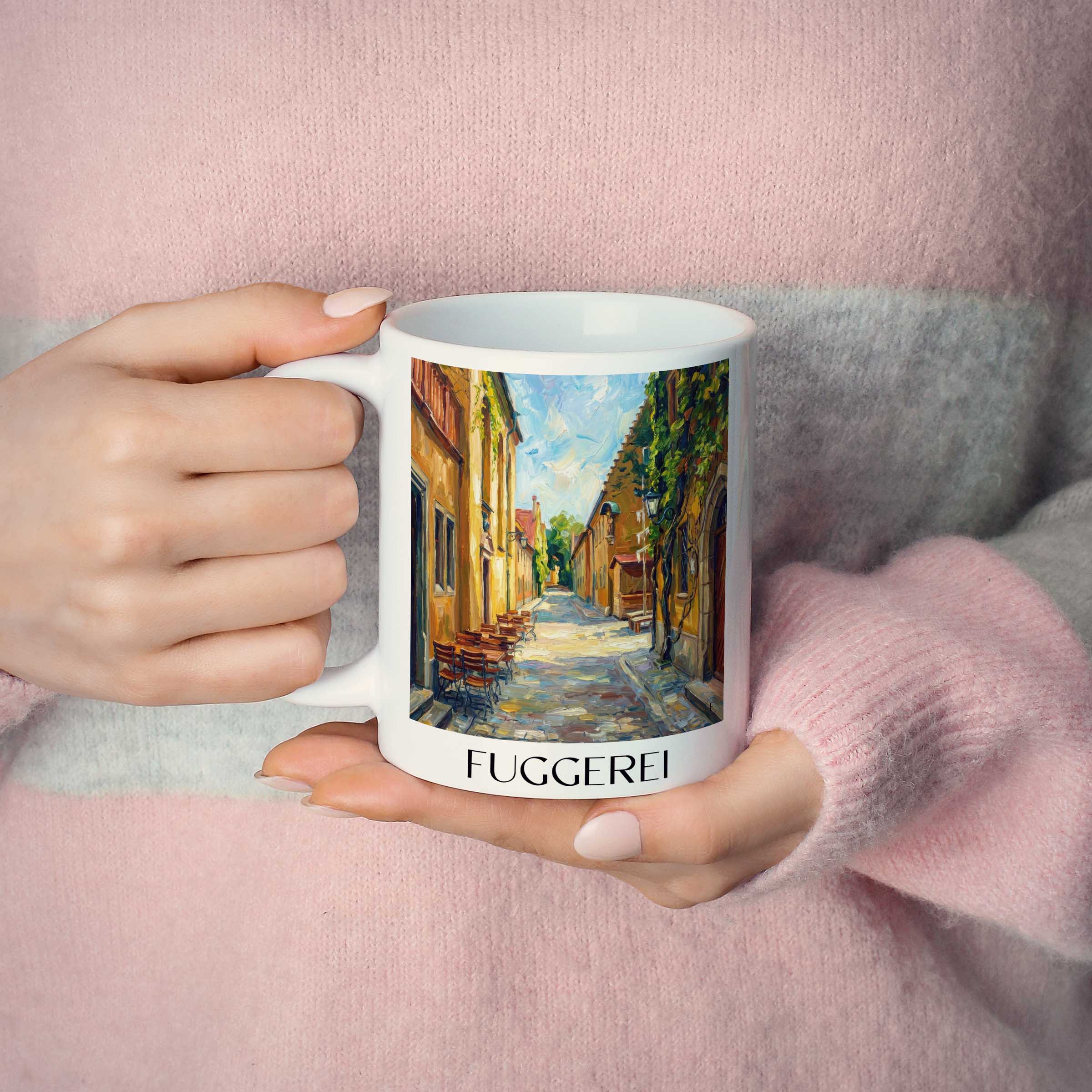 fuggerei-augsburg-deutschland-kaffeebecher-oil-painting-oelgemaelde