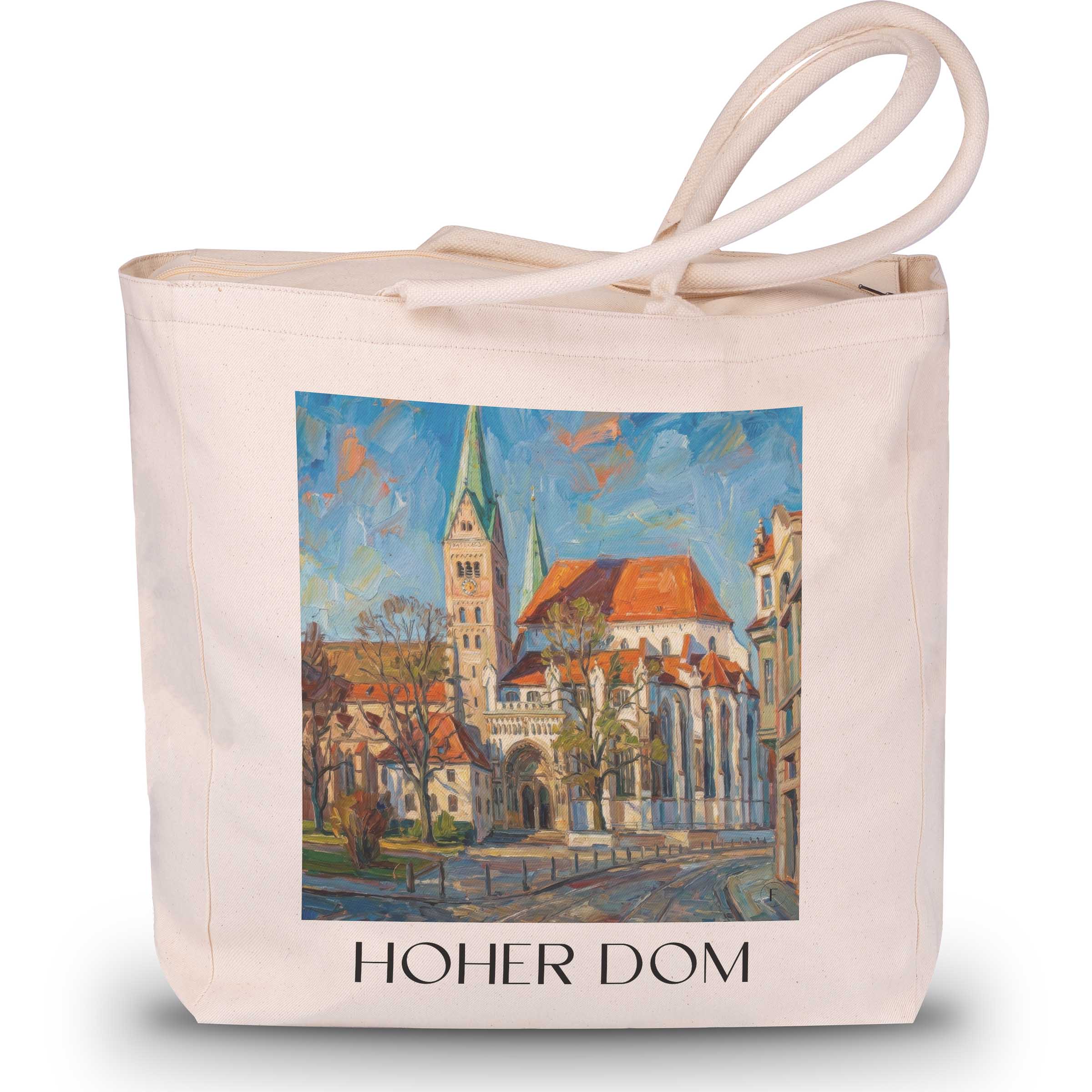 hoher-dom-augsburg-deutschland-einkaufstasche-oil-painting-oelgemaelde